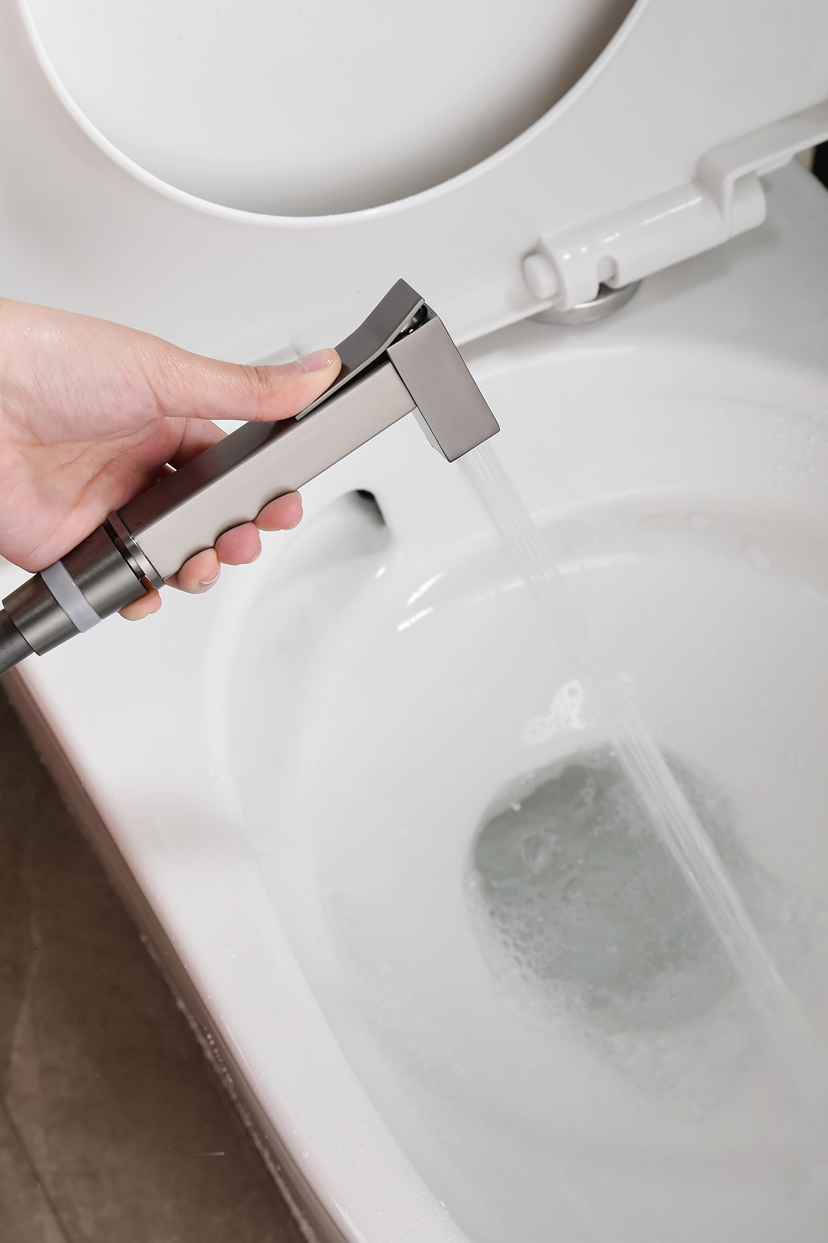 12157-Q Смеситель встраиваемый с ГИГ. душем (ГРАФИТ) GANZER (10/1шт)