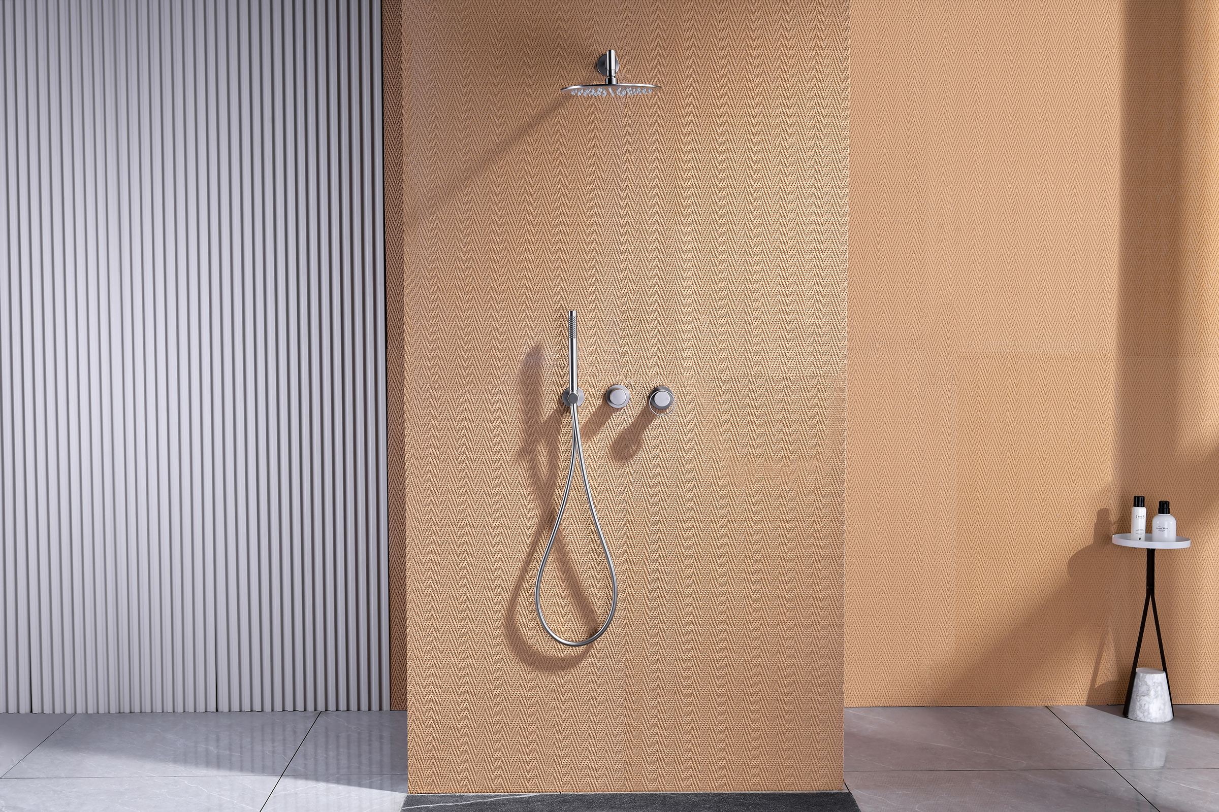 19164-G Встроенный смес для душа с 2-функ. (САТИН) GANZER  (6/1шт)