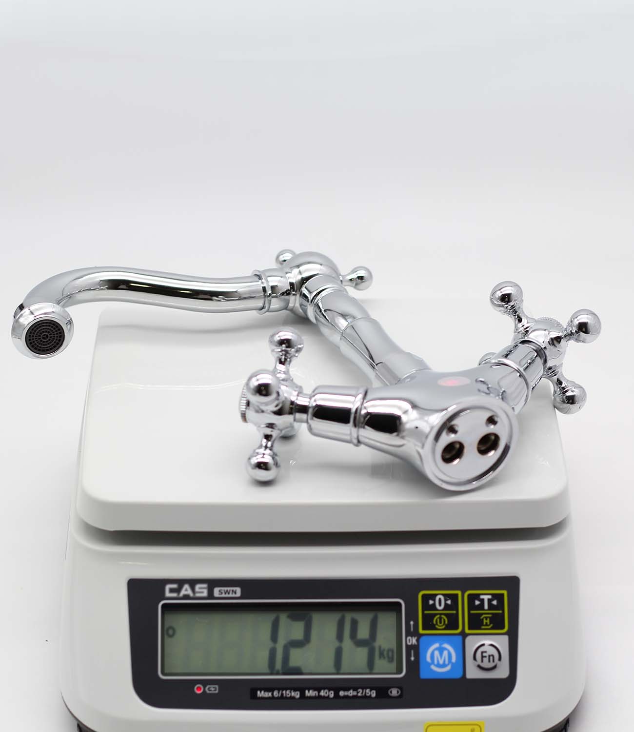 09112 Смеситель двухвент. для умыв. (ХРОМ)  GANZER  (10/1шт)