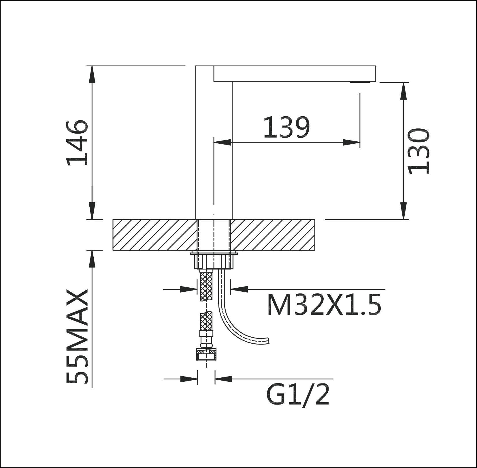 70002-C Смес. СЕНС. (БЕЗ тер. крана) для умыв. (ЧЕРНЫЙ+ХРОМ) HANSEN  (10/1шт)