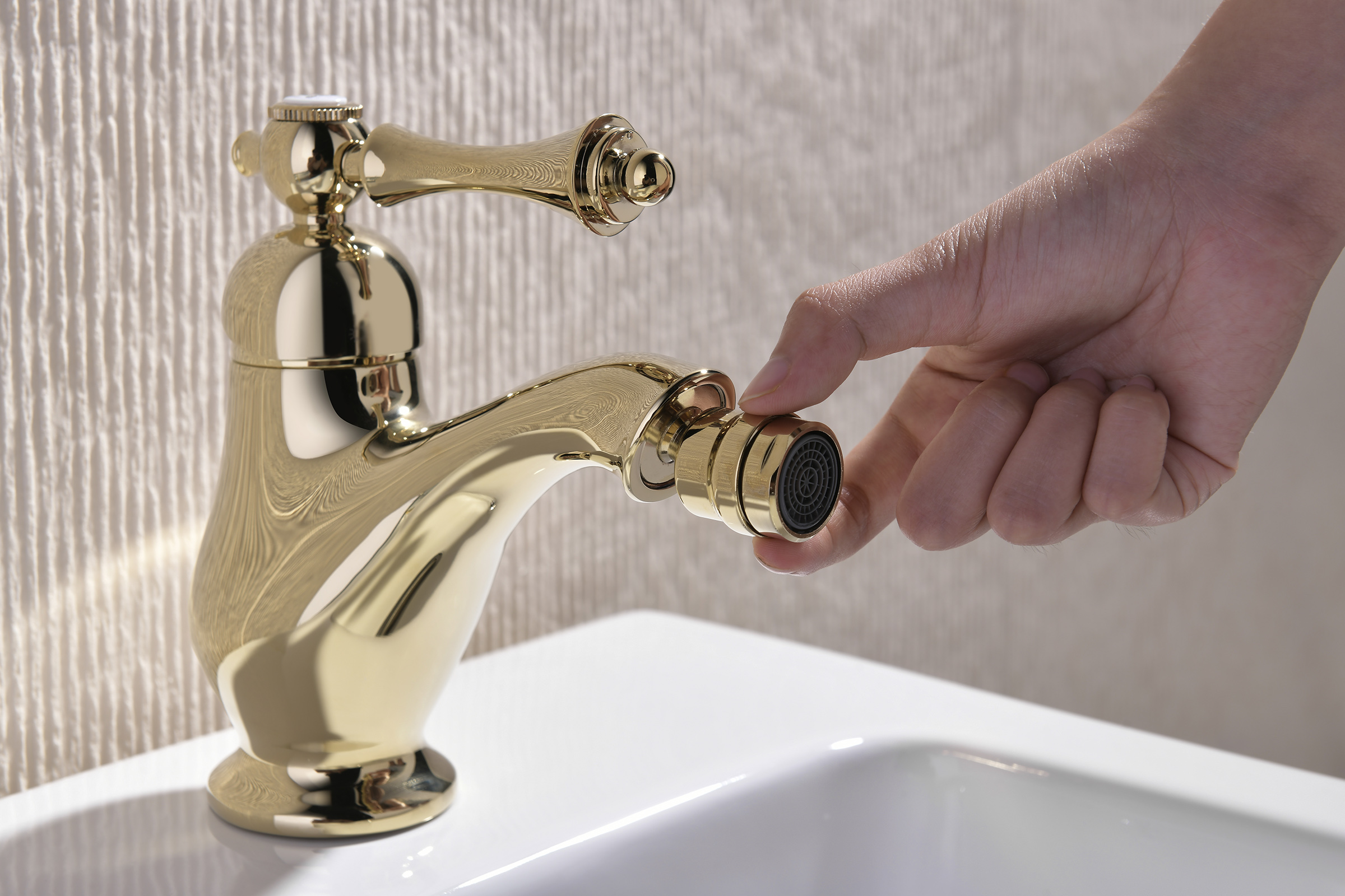 77112-E Смеситель для биде (ЗОЛОТО) "GANZER" (10/1шт)