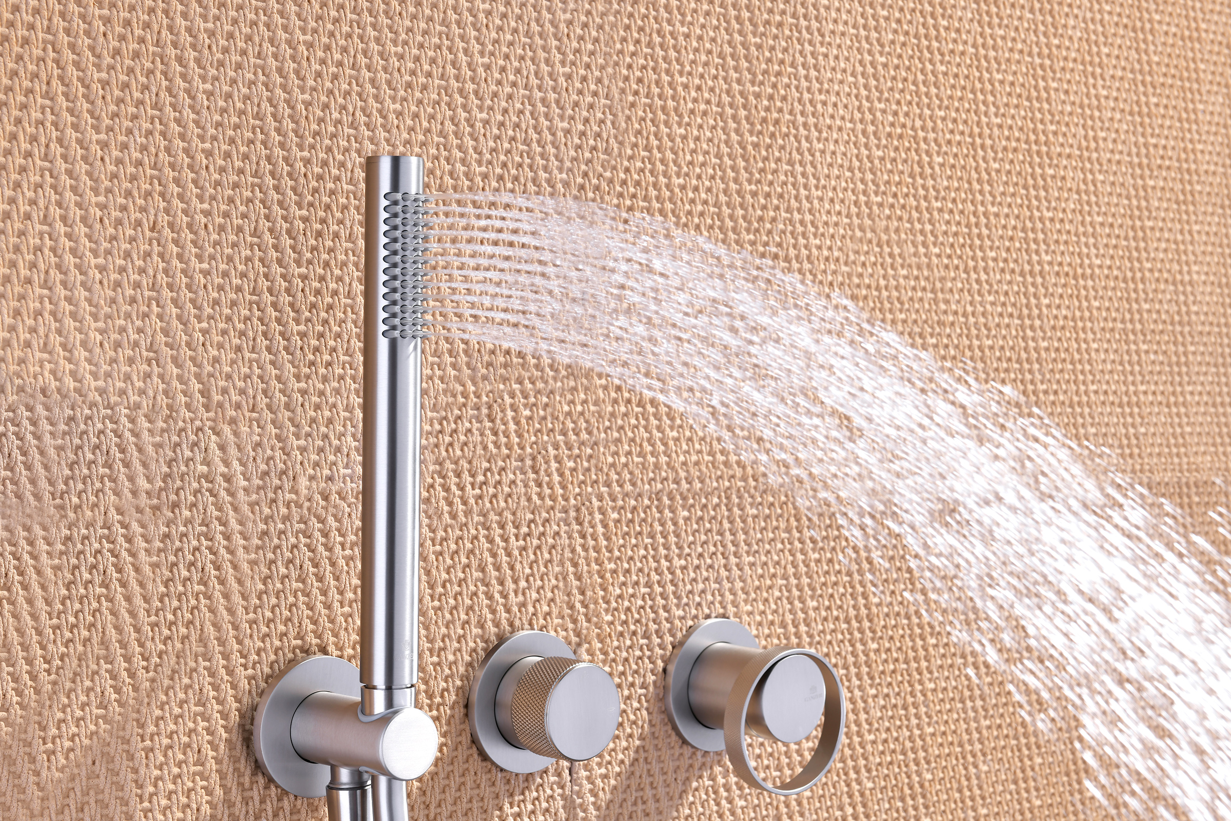 19164-G Встроенный смес для душа с 2-функ. (САТИН) GANZER  (6/1шт)