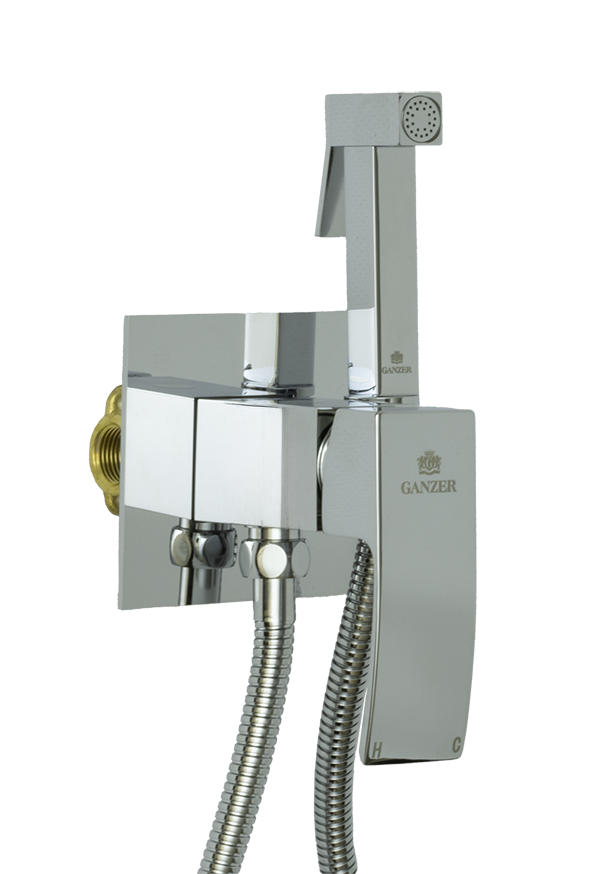 44157 Комплект встраива. для биде (ХРОМ) GANZER (10/1шт)