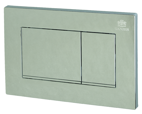 Кнопка для инсталляции СМАРТ,  с КВАД. клав. (ХРОМ)  GANZER  (24/1шт)