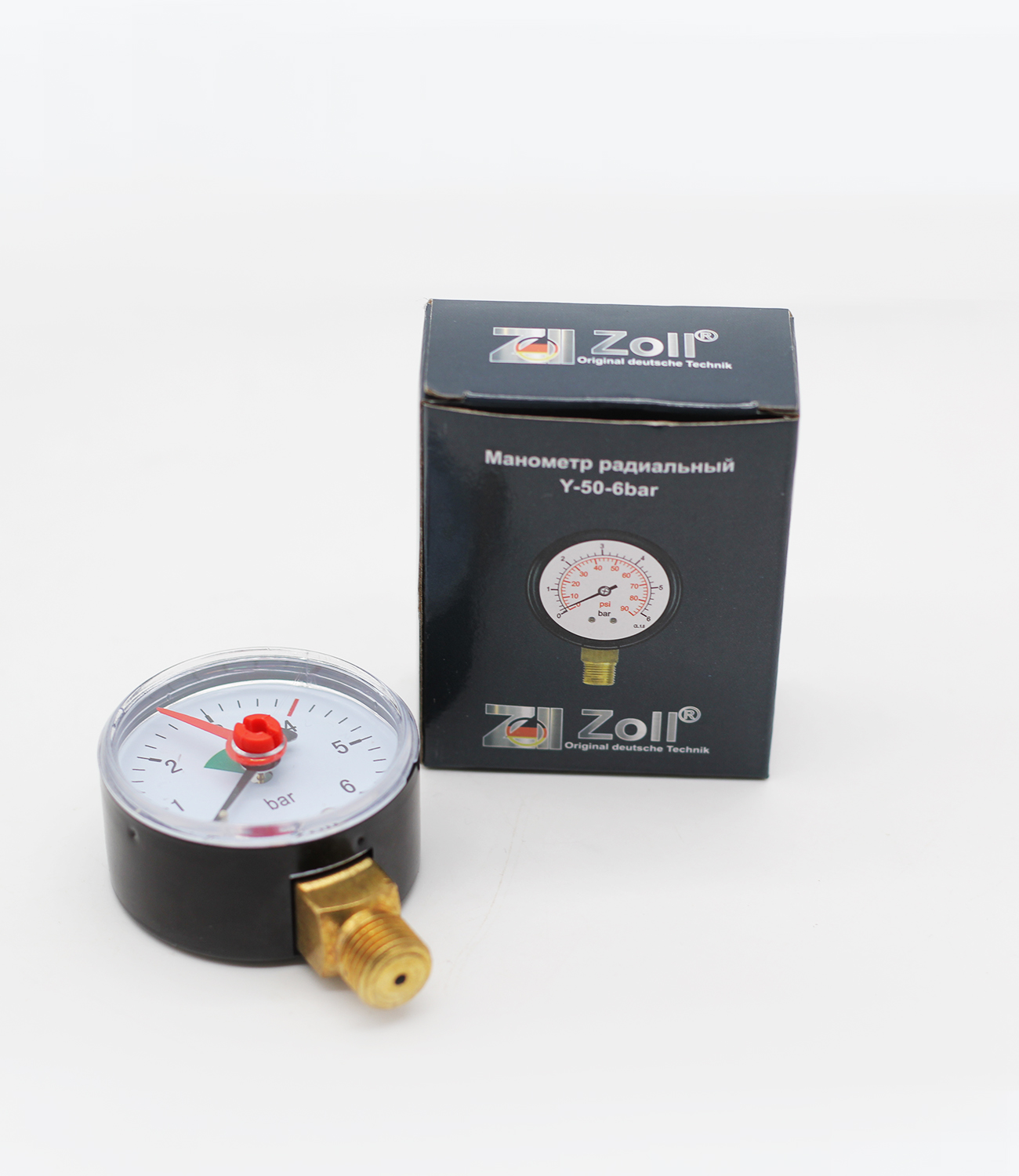 Манометр вертикальн (СНИ/РАД) Ф50мм 6 бар  ЗОЛЛ (100/1шт)