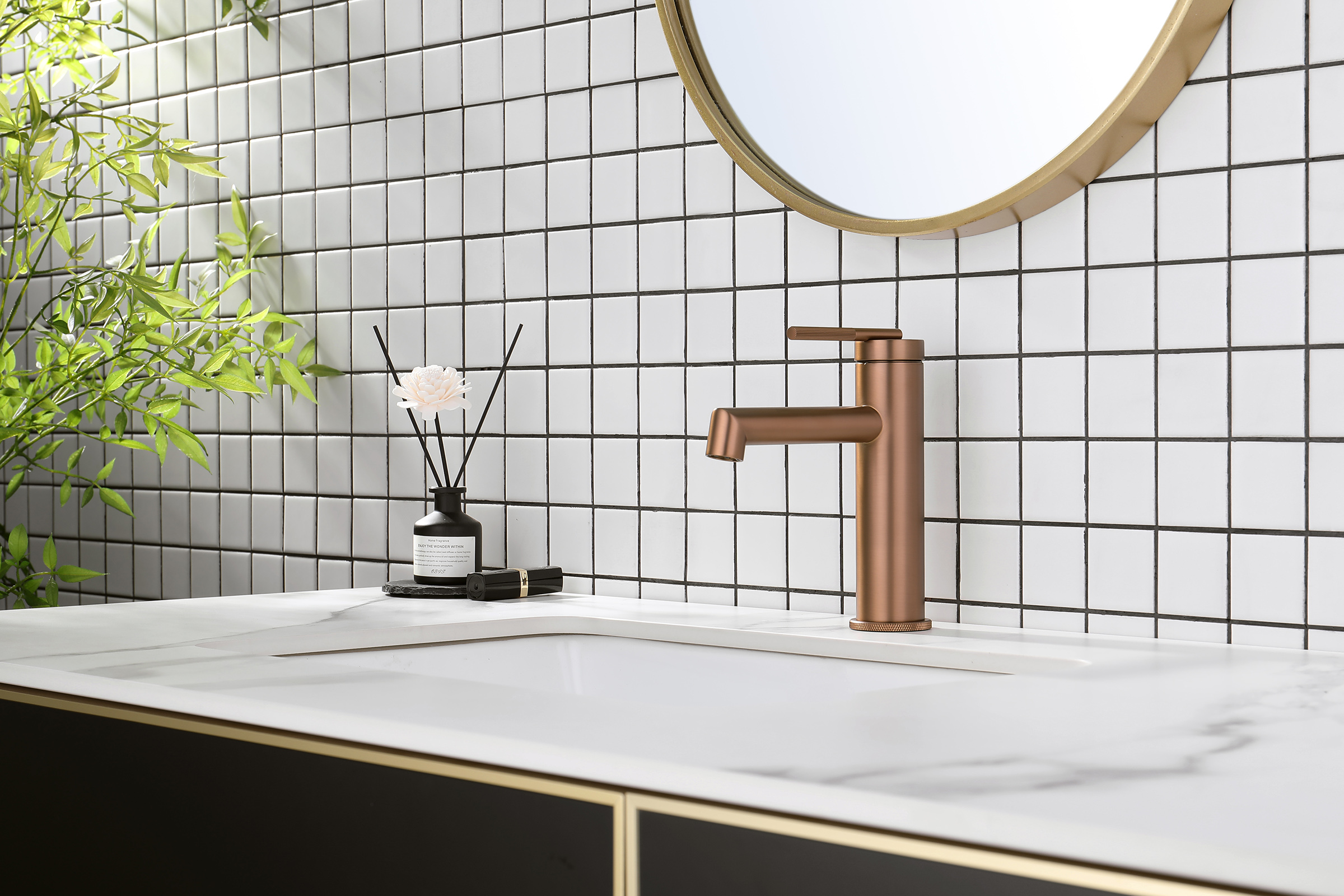 19111-R Смеситель од. для раковины (Роз. Зотото) GANZER (10/1шт)