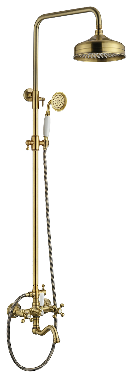 09063-D Двухвент душевой релинг БРОНЗА  GANZER  (4/1шт)