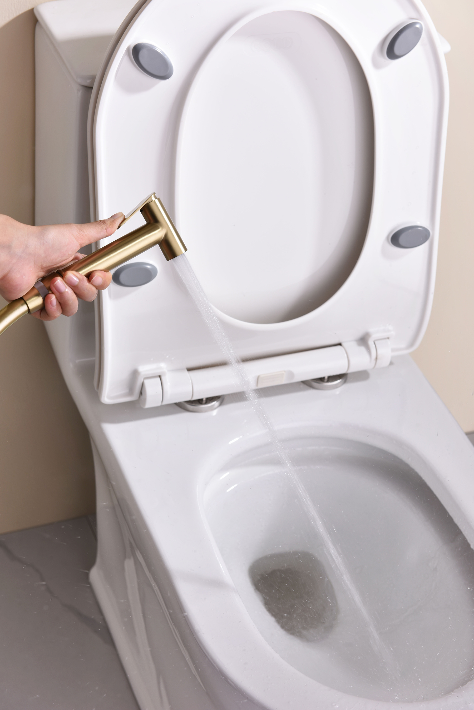 19157-S Смеситель встраиваемый с ГИГ. душем (Мат. Золото) GANZER (10/1шт)