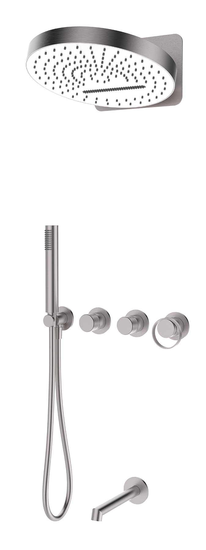 19168-G Встроенный смес для душа с 3-функ. (САТИН) GANZER  (2/1шт)