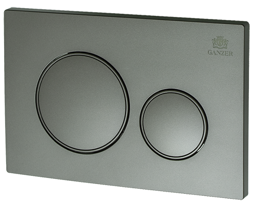 Кнопка для инсталляции СМАРТ,  с КРУГ. клав. (ГРАФИТ)  GANZER  (24/1шт)