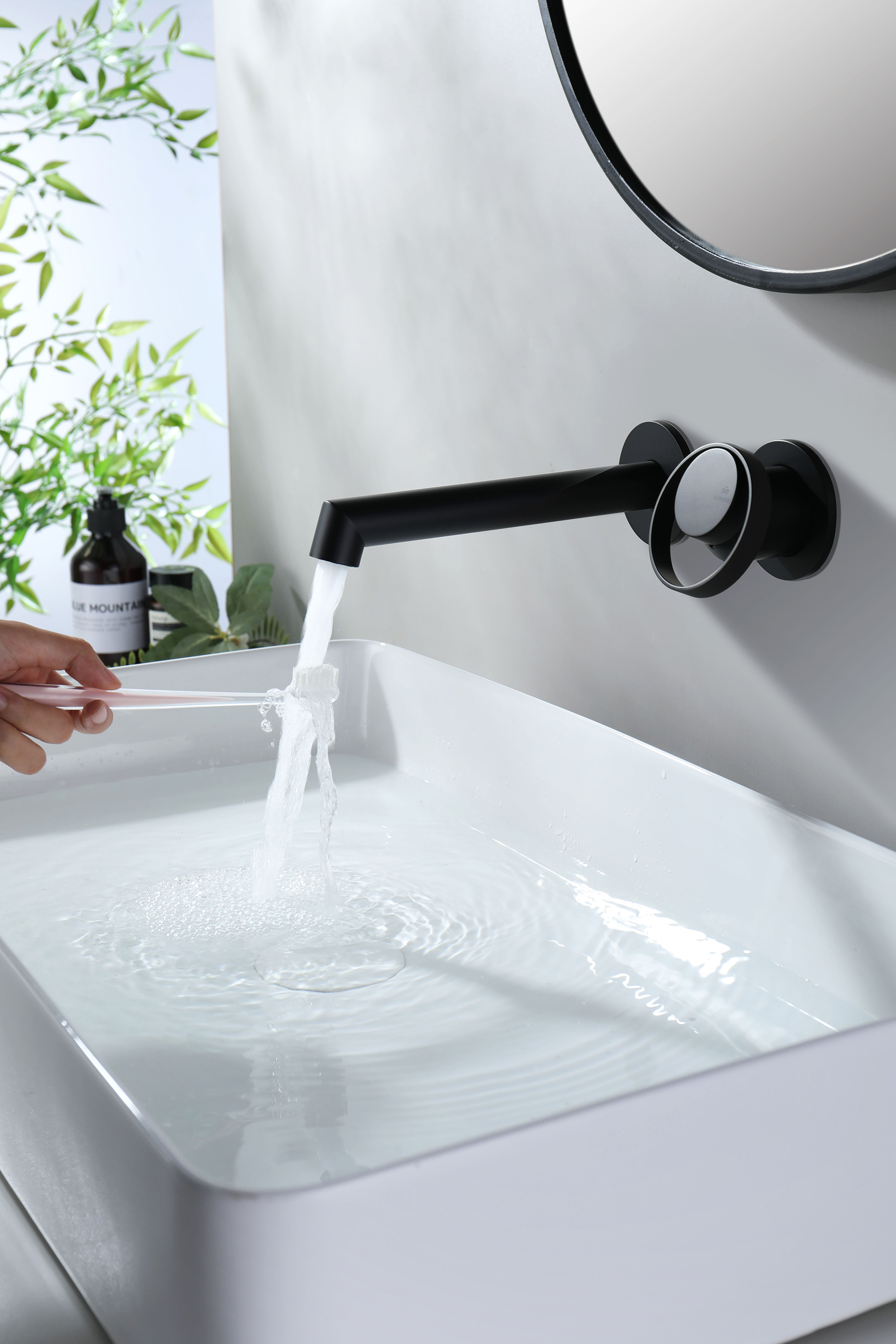 19144-C Встроенный смес для рак. (ЧЕРНЫЙ) GANZER  (10/1шт)