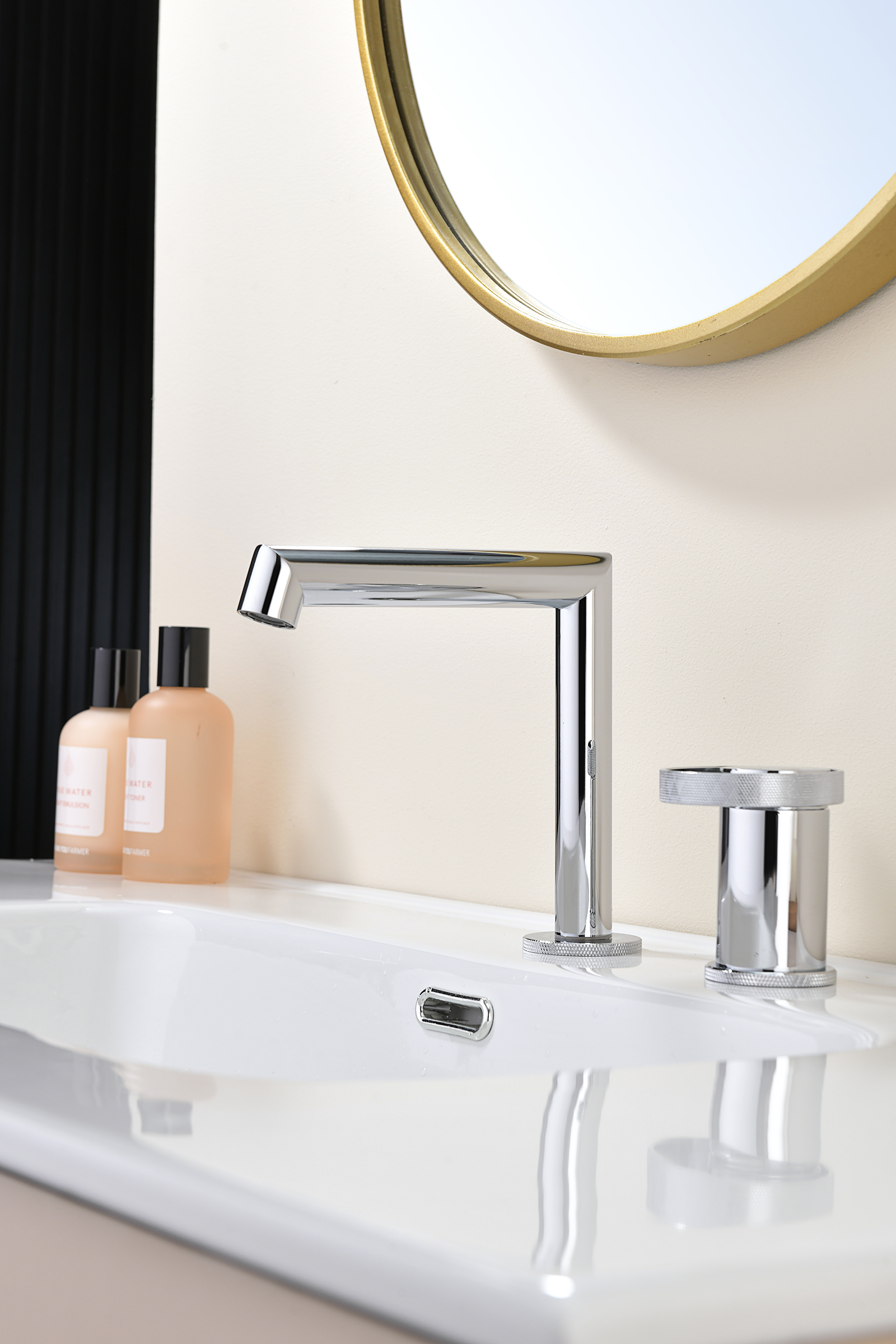 19114 Смеситель на борт раковины (2-отв,ХРОМ)  GANZER (10/1шт)