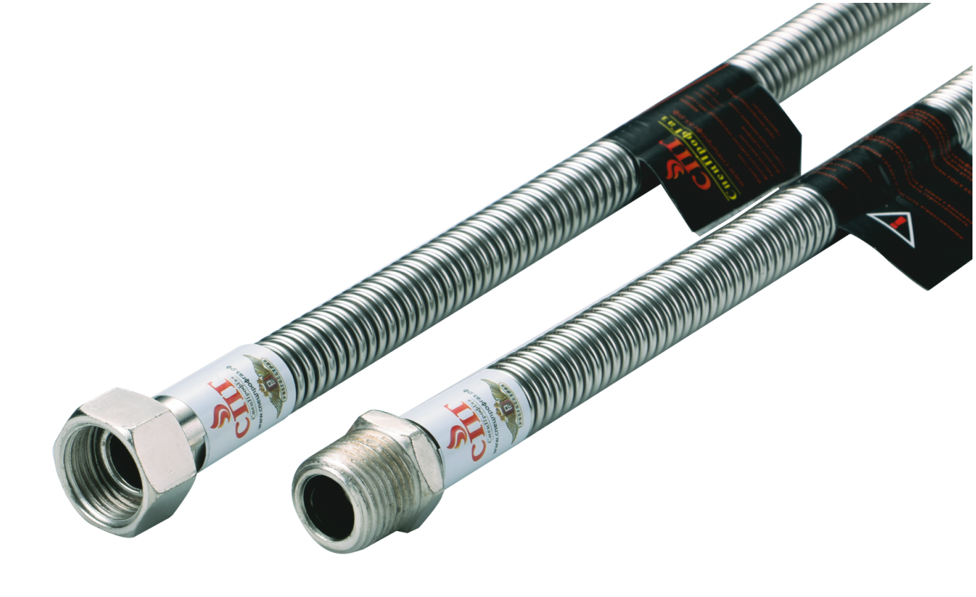 Газовая подводка сильфон.  1/2" 80см. Г.Ш.  СПГ  (50/1шт)