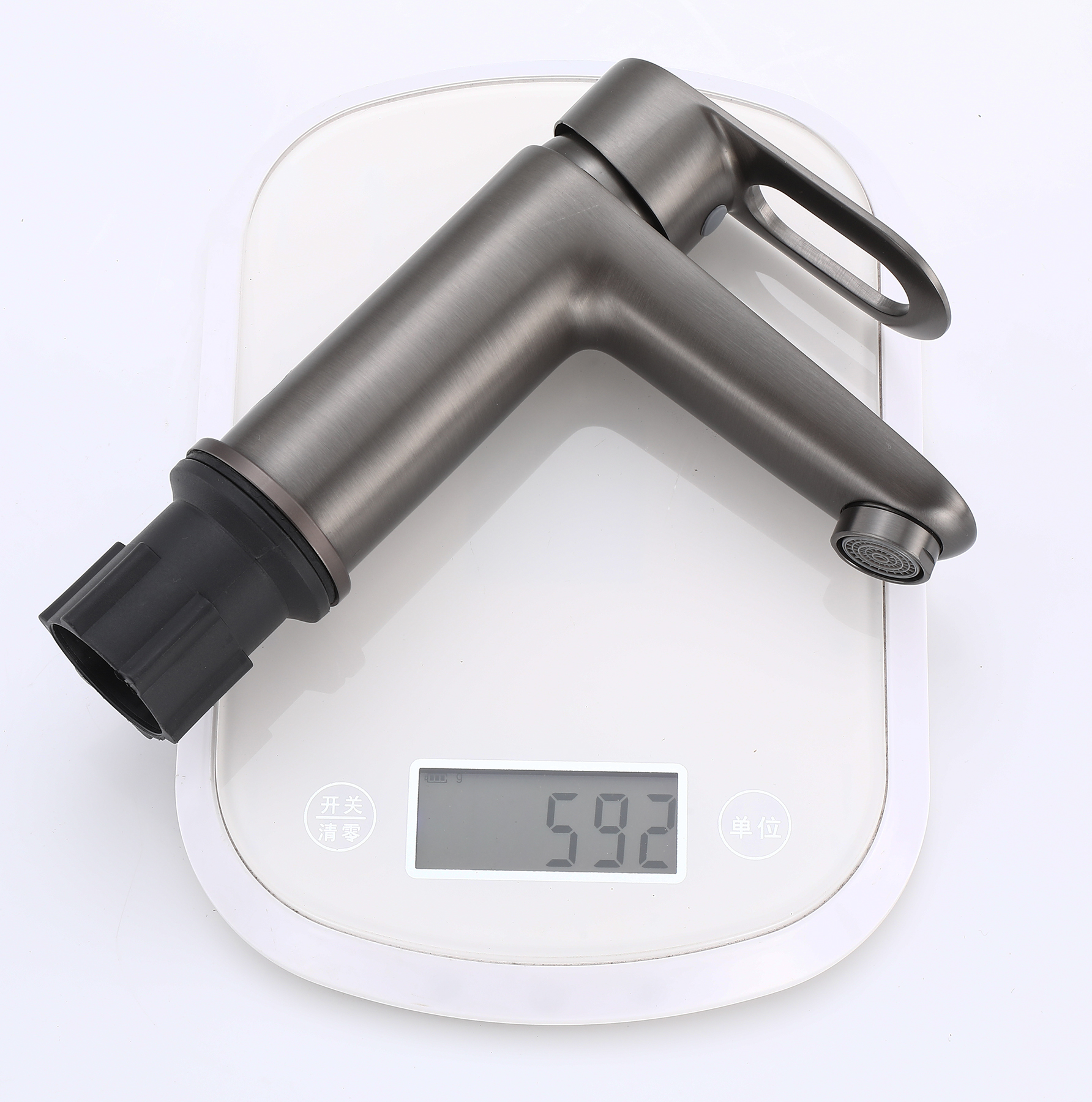 10018-P Смеситель для умывальника (ГРАФИТ)  HANSEN  (10/1шт)