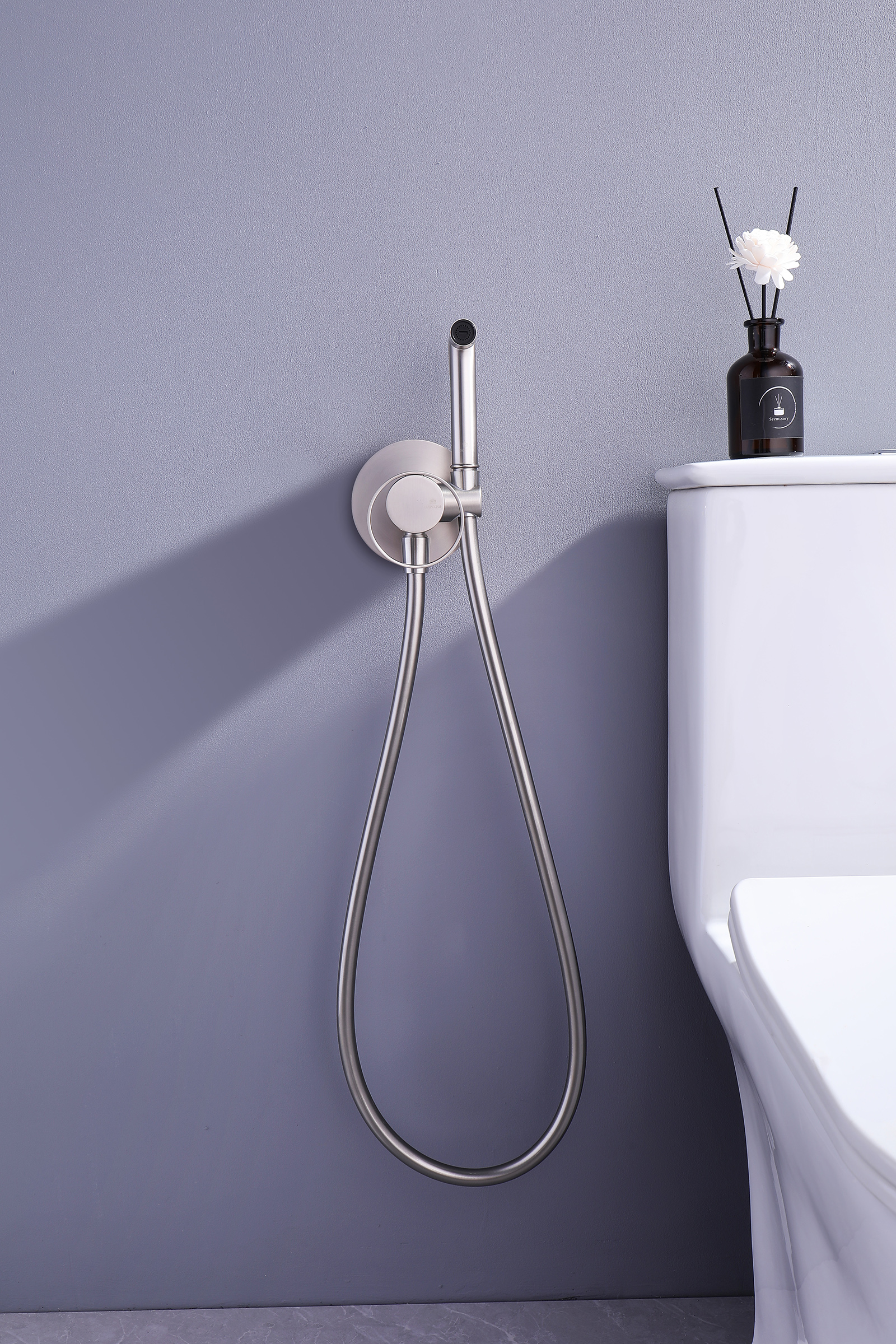 19157-G Смеситель встраиваемый с ГИГ. душем (САТИН) GANZER (10/1шт)