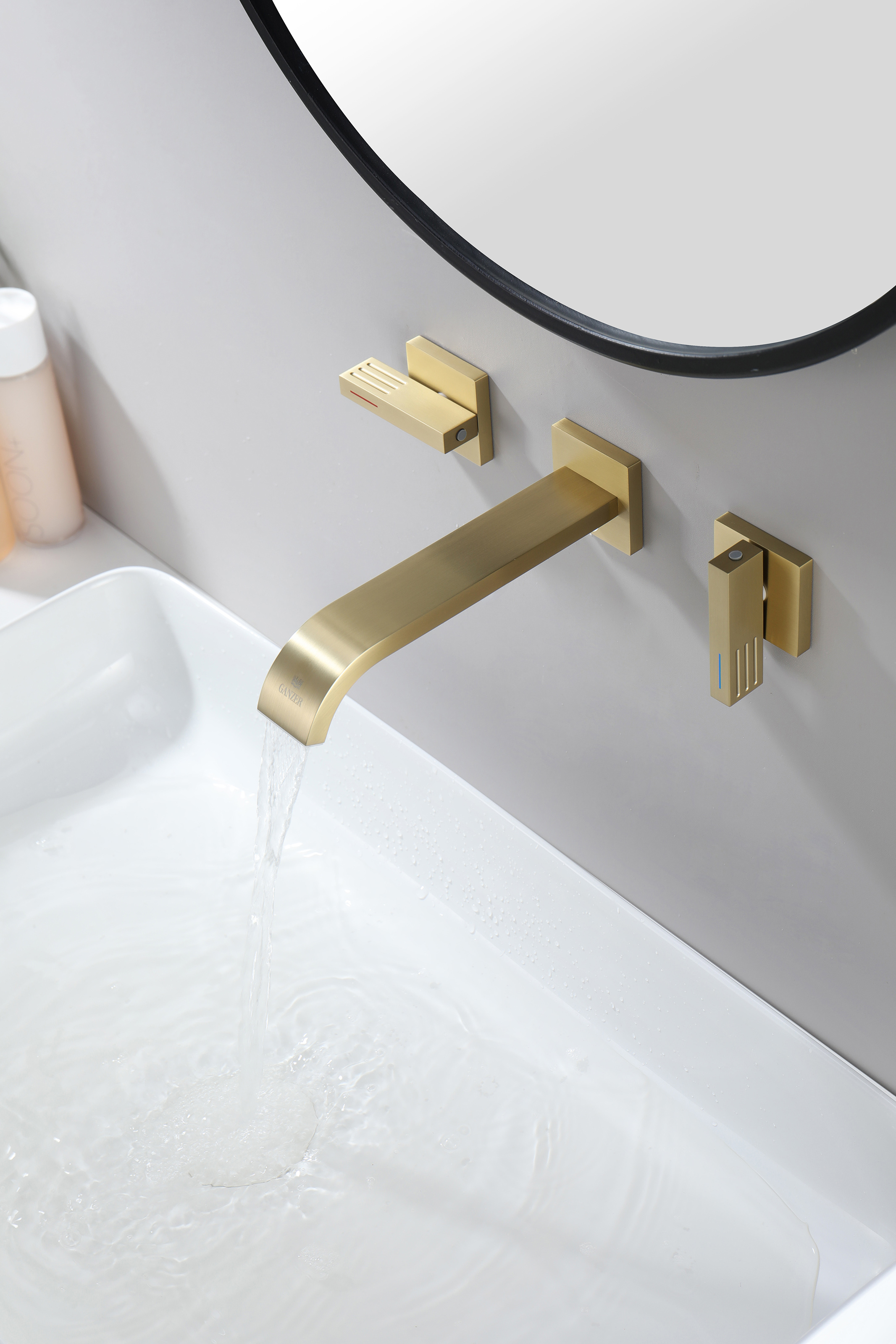 01144-S Смеситель встраиваемый для раковины (Мат. Золото) GANZER (8/1шт)