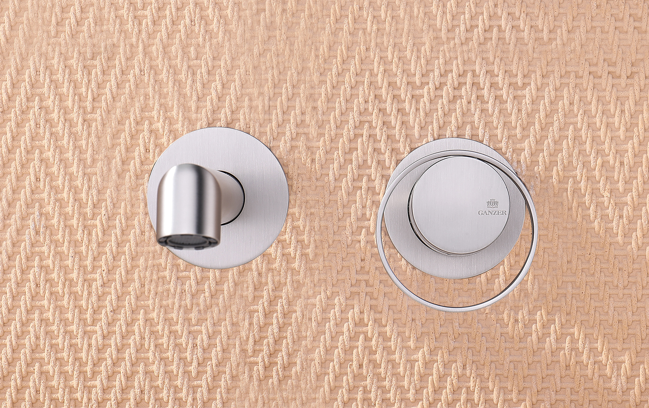 19144-G Встроенный смес для рак. (САТИН) GANZER  (10/1шт)