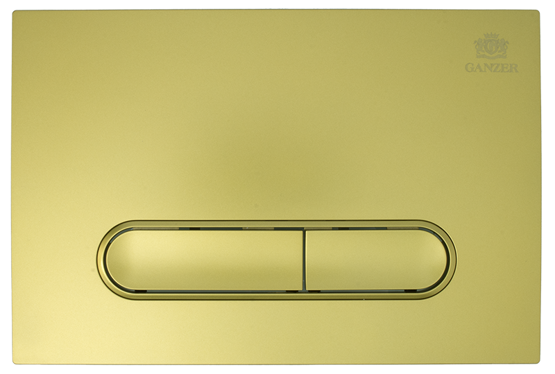 Кнопка для инсталляции с  ПЛОСК. клав. (Мат. Золото)  GANZER  (24/1шт)