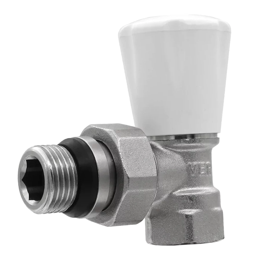 Вентиль регул. УГЛОВОЙ ВЕРХ. 1/2 (С УПЛОТ.) ViEiR (80/10/1шт)