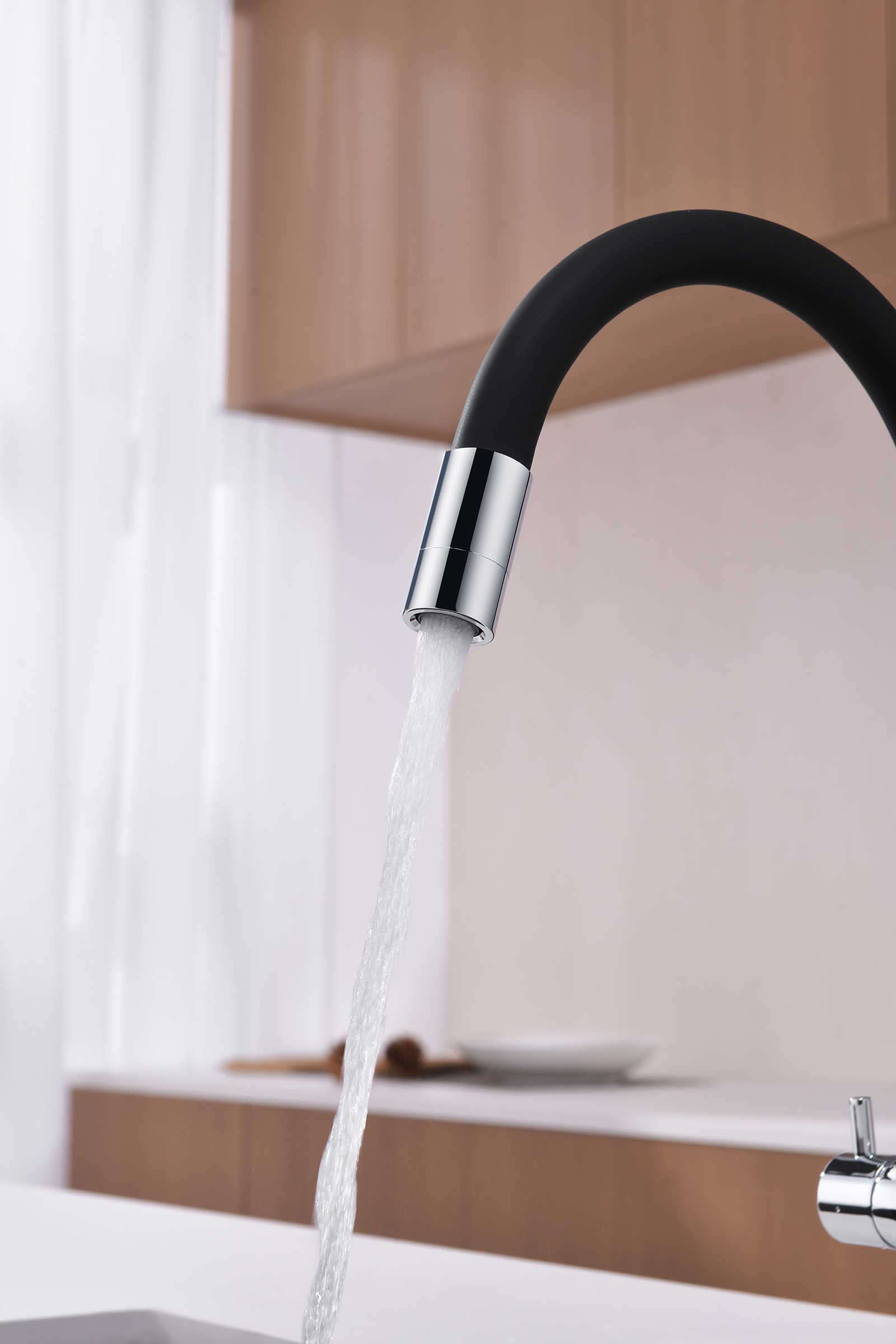 06127 Смеситель для кухни с гиб. изл. и под. фильтра (ХРОМ) GANZER (10/1шт)