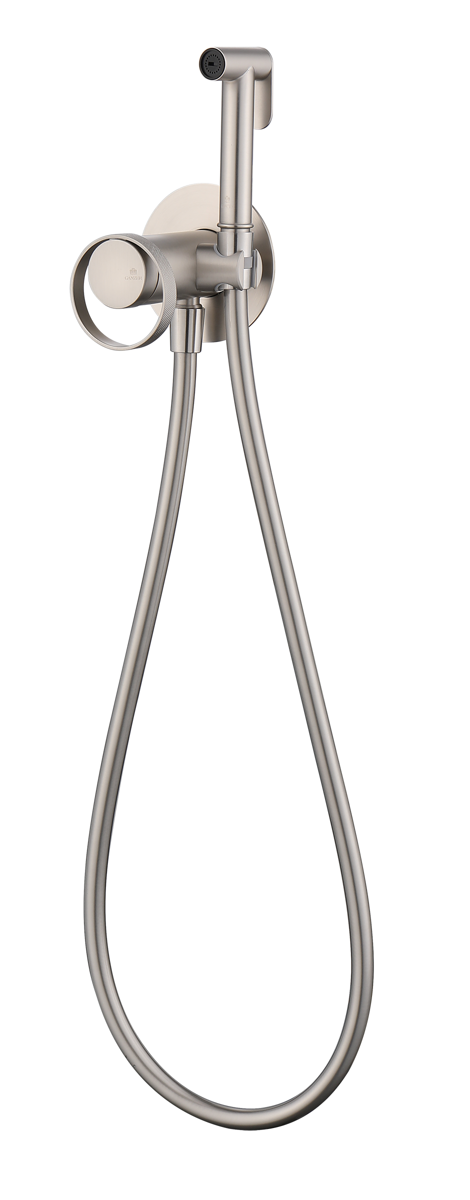 19157-G Смеситель встраиваемый с ГИГ. душем (САТИН) GANZER (10/1шт)