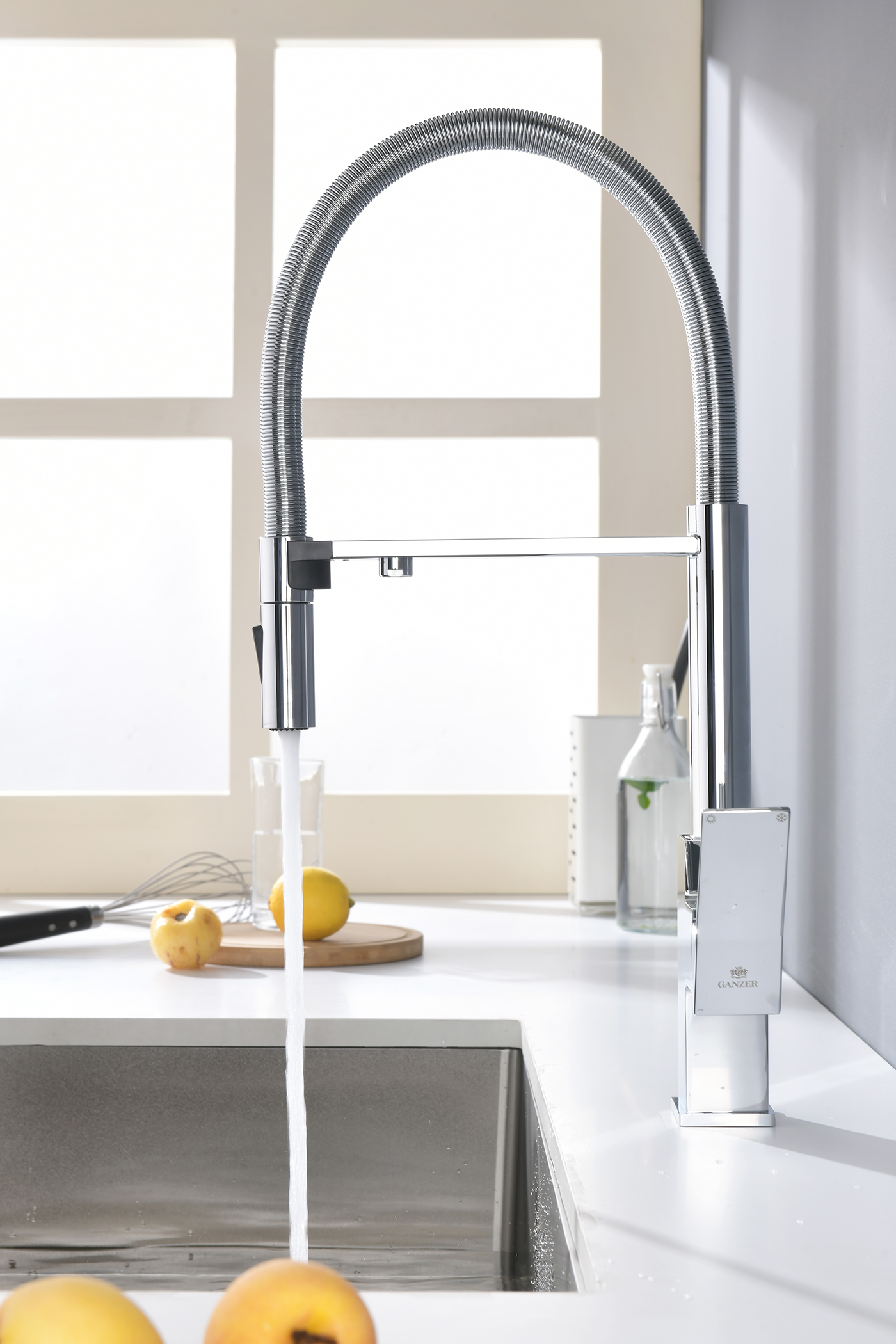 05126 Смес. для кухни с гиб МАГ. изл. и под. фильт. (ХРОМ) GANZER (10/1шт)