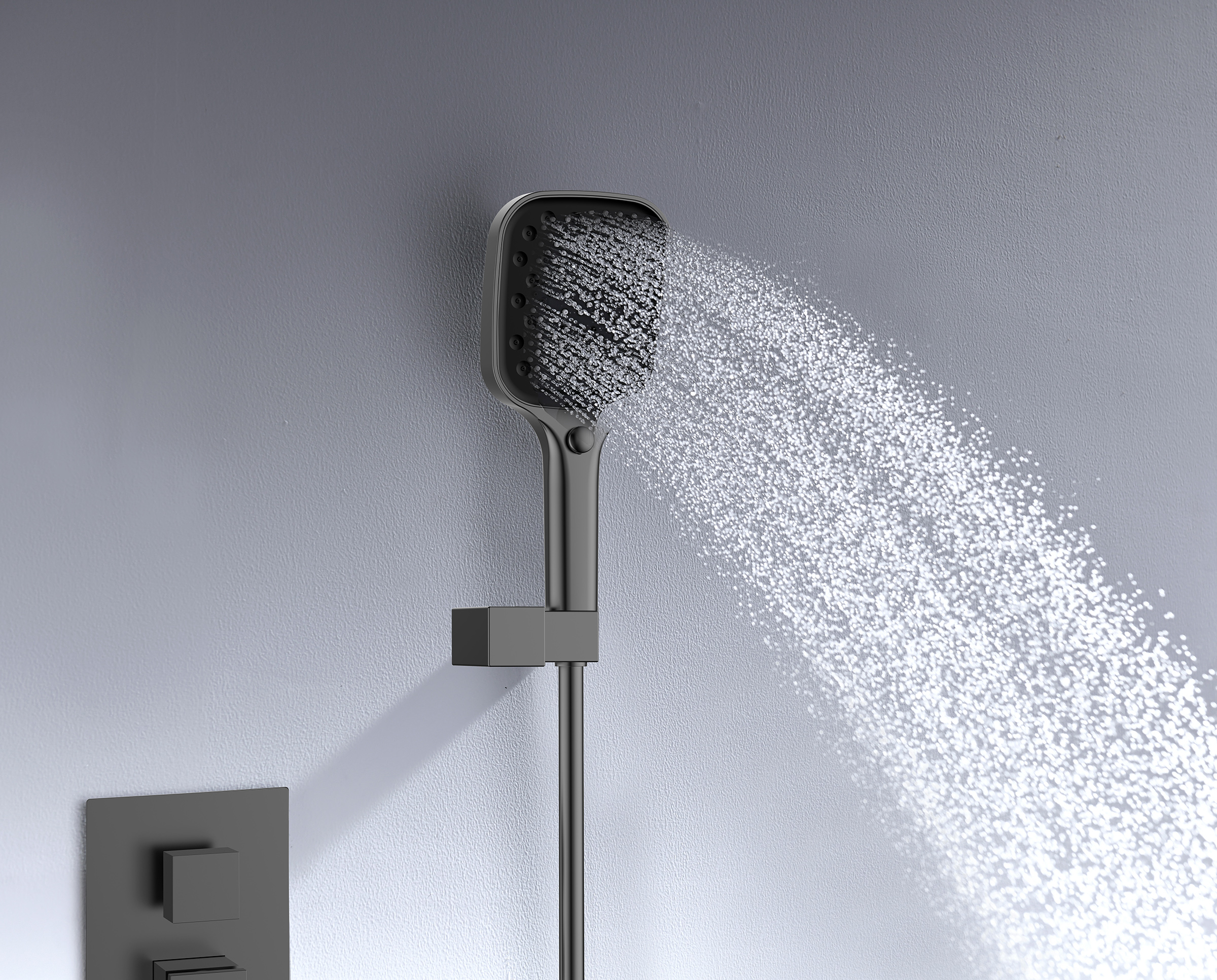 05165-Q Смеситель встраиваемый для душа с 3-функ. (ГРАФИТ) GANZER (6/1шт)