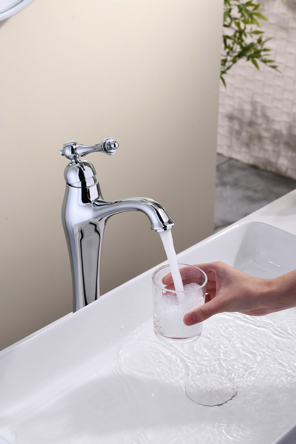 77013 Смеситель од. для раковины-чаши (ХРОМ)  GANZER  (10/1шт)