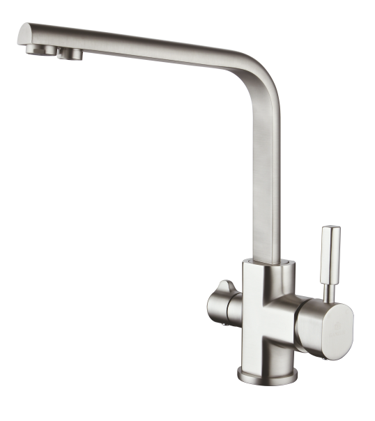 16034-G Смеситель для кухни на две воды (САТИН) "GANZER" (10/1шт)  Л/К