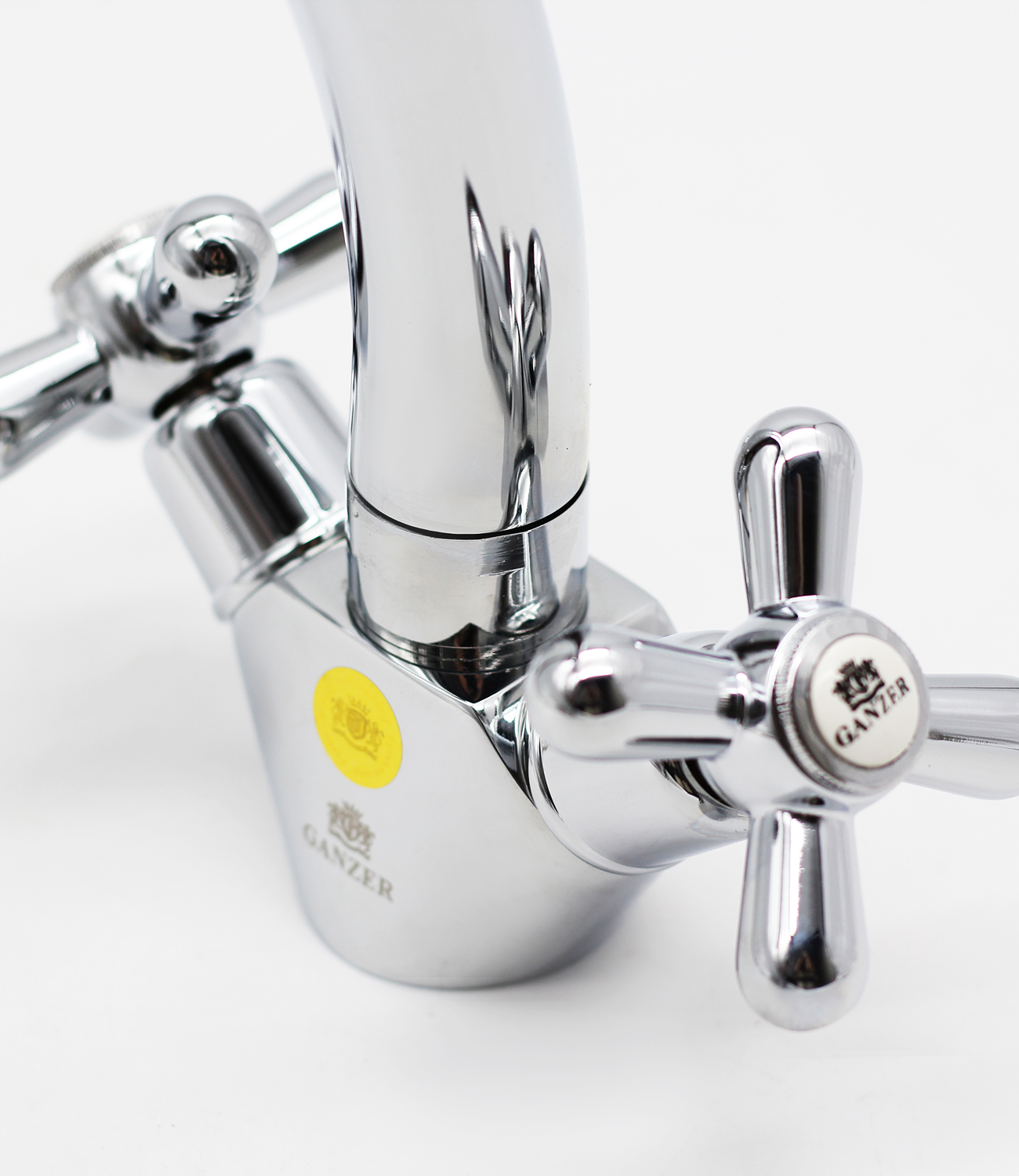 13023 Смеситель двухвентельный для кухни "GANZER