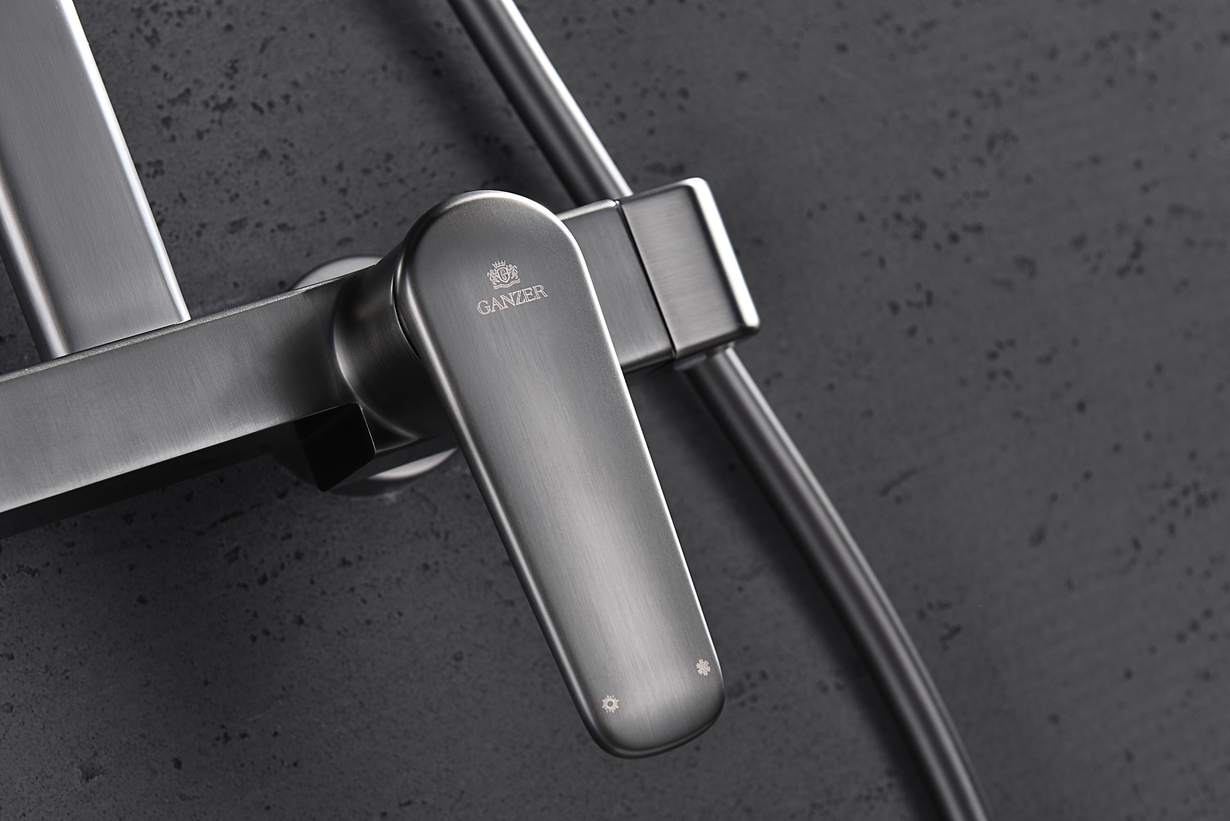 02162-Q Душевая система (ГРАФИТ) GANZER (5/1шт)