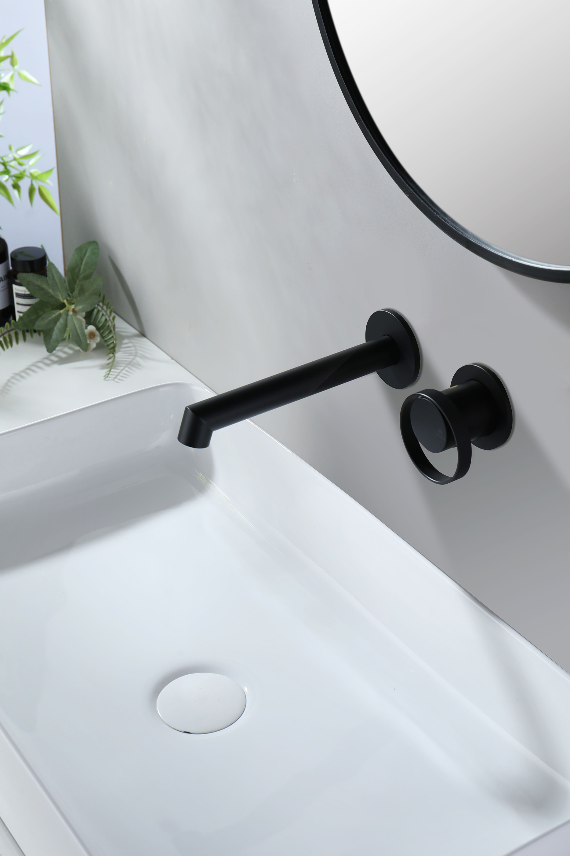 19144-C Встроенный смес для рак. (ЧЕРНЫЙ) GANZER  (10/1шт)