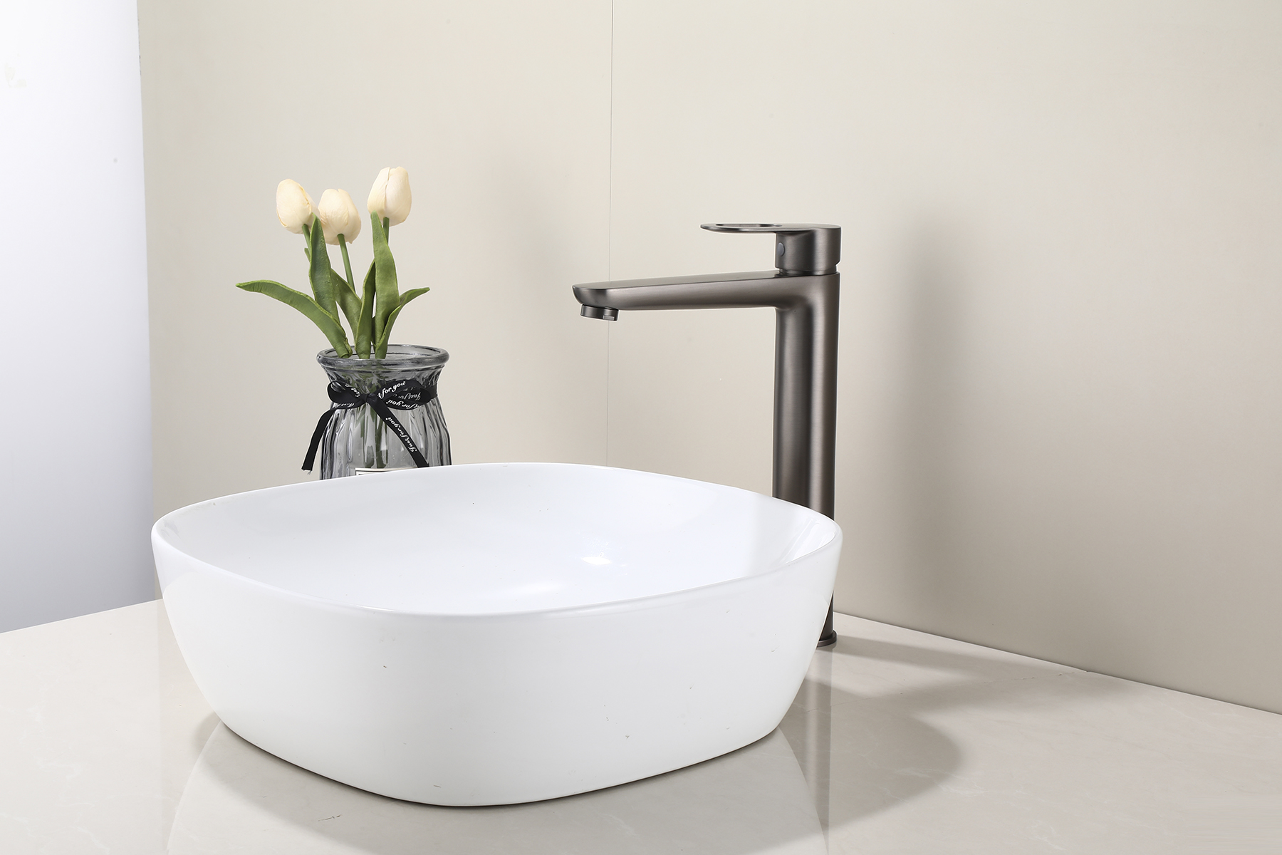 11018-P Смеситель од. для раковины-чаши (ГРАФИТ) HANSEN (10/1шт)