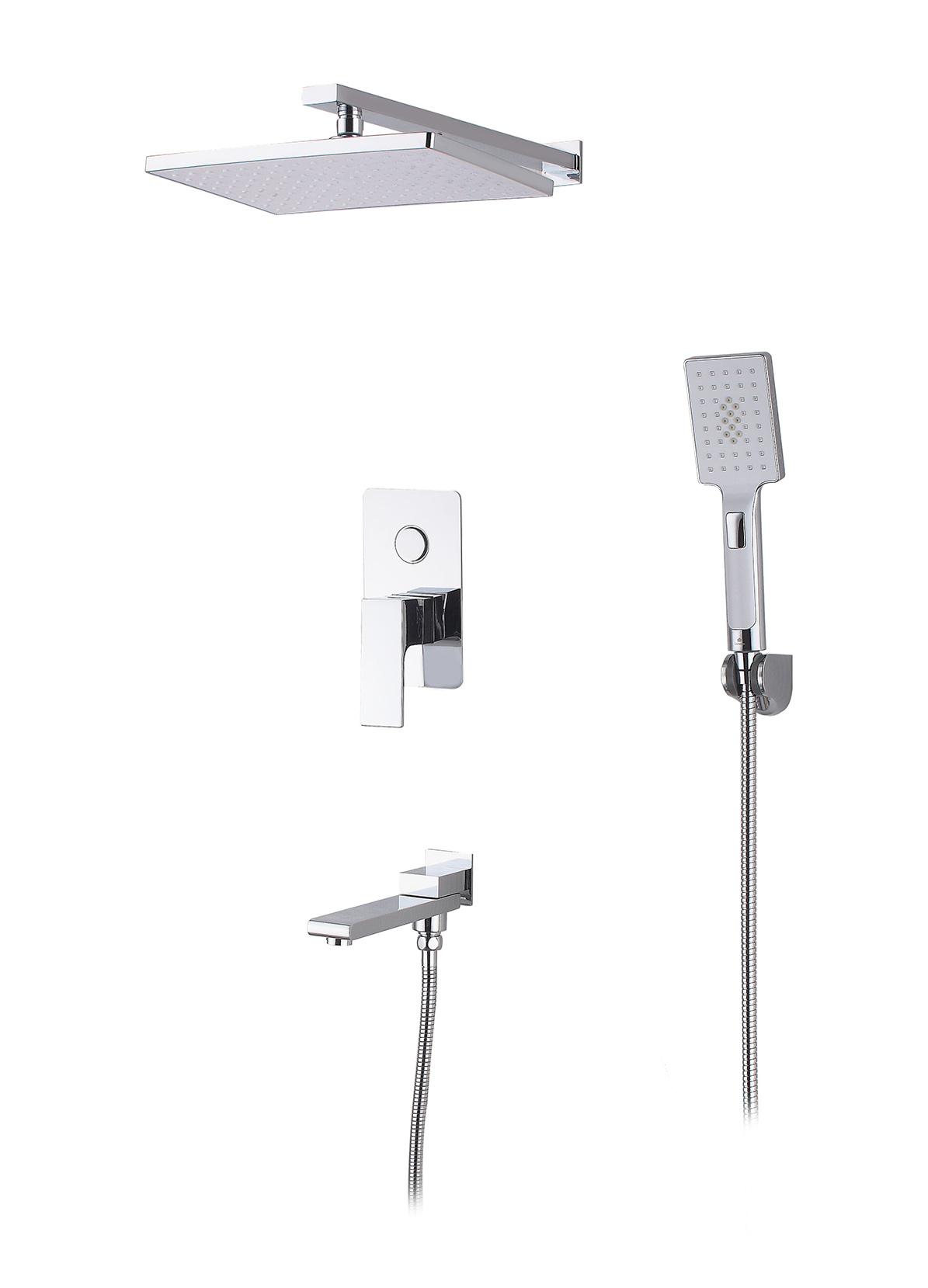 28065 Встроенный смес для душа с 3-функ. "GANZER"  (6/1шт) Л/К