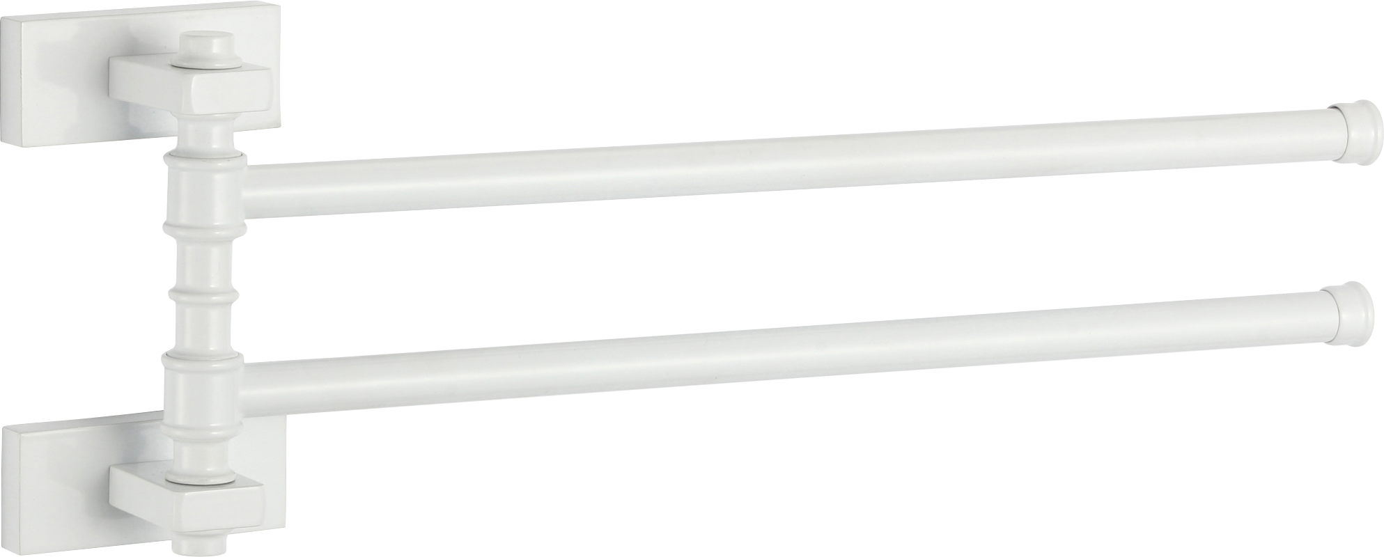 88012-F П/держатель поворот. 2-ной (БЕЛЫЙ) GANZER (10/1шт)