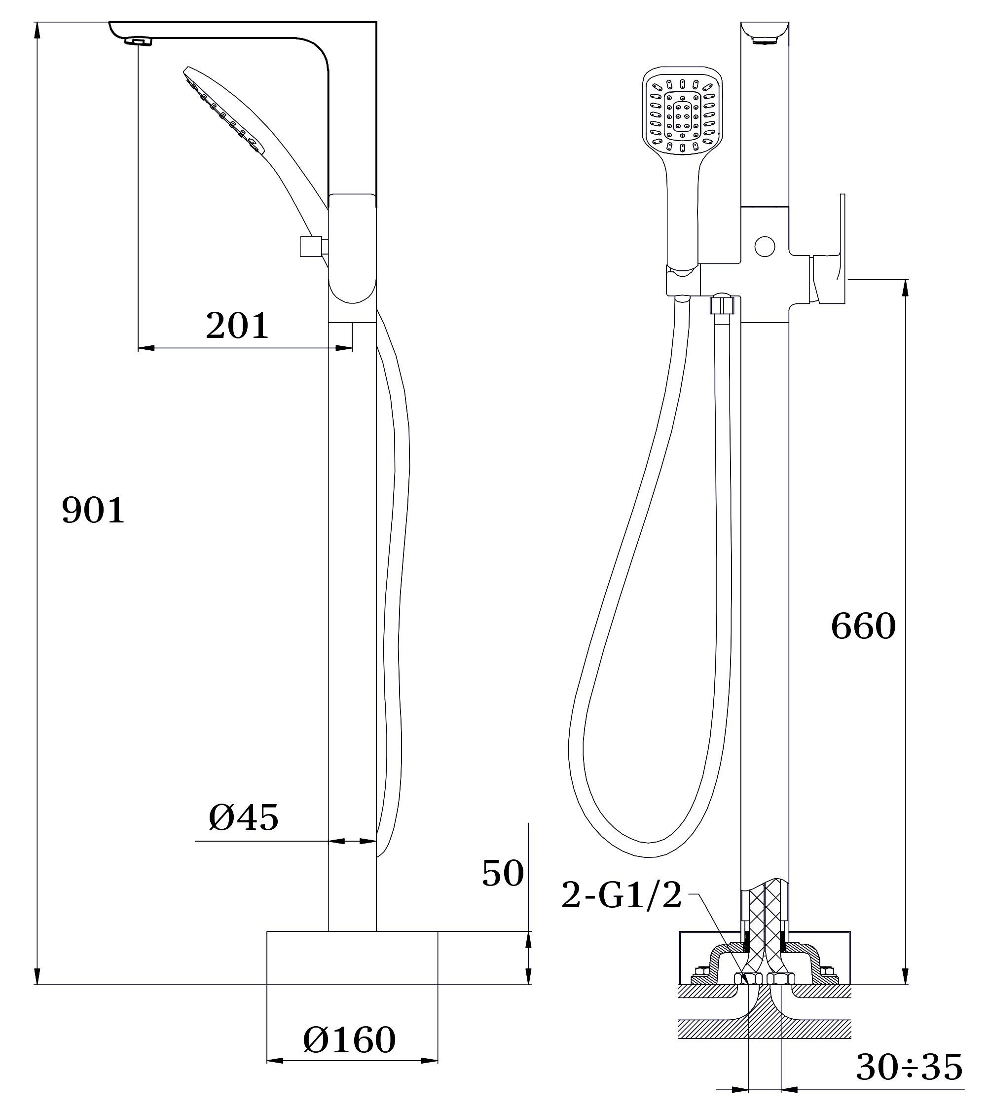 21081 Смеситель "GANZER"  (3/1шт) Л/К