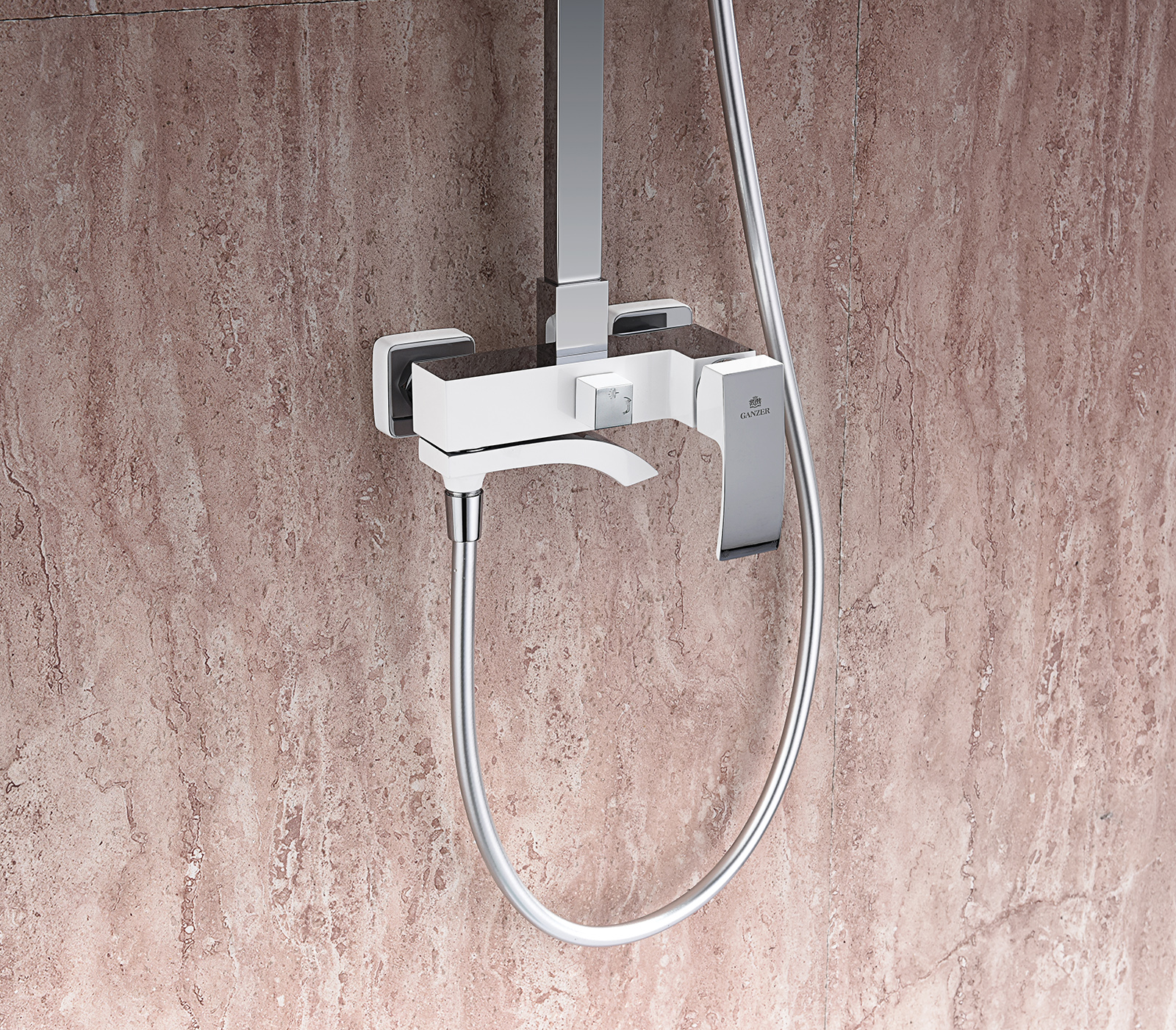 44161-F Душевая система (БЕЛЫЙ) GANZER (5/1шт)