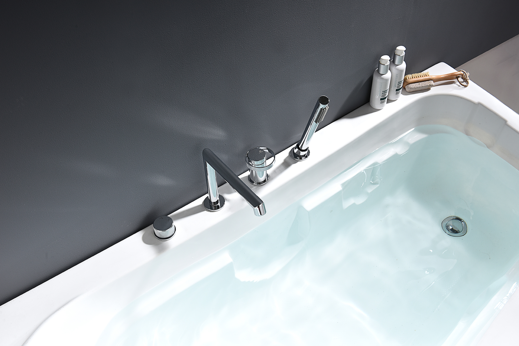 19133 Смеситель на борт ванны (4-отв,ХРОМ)  GANZER (6/1шт)