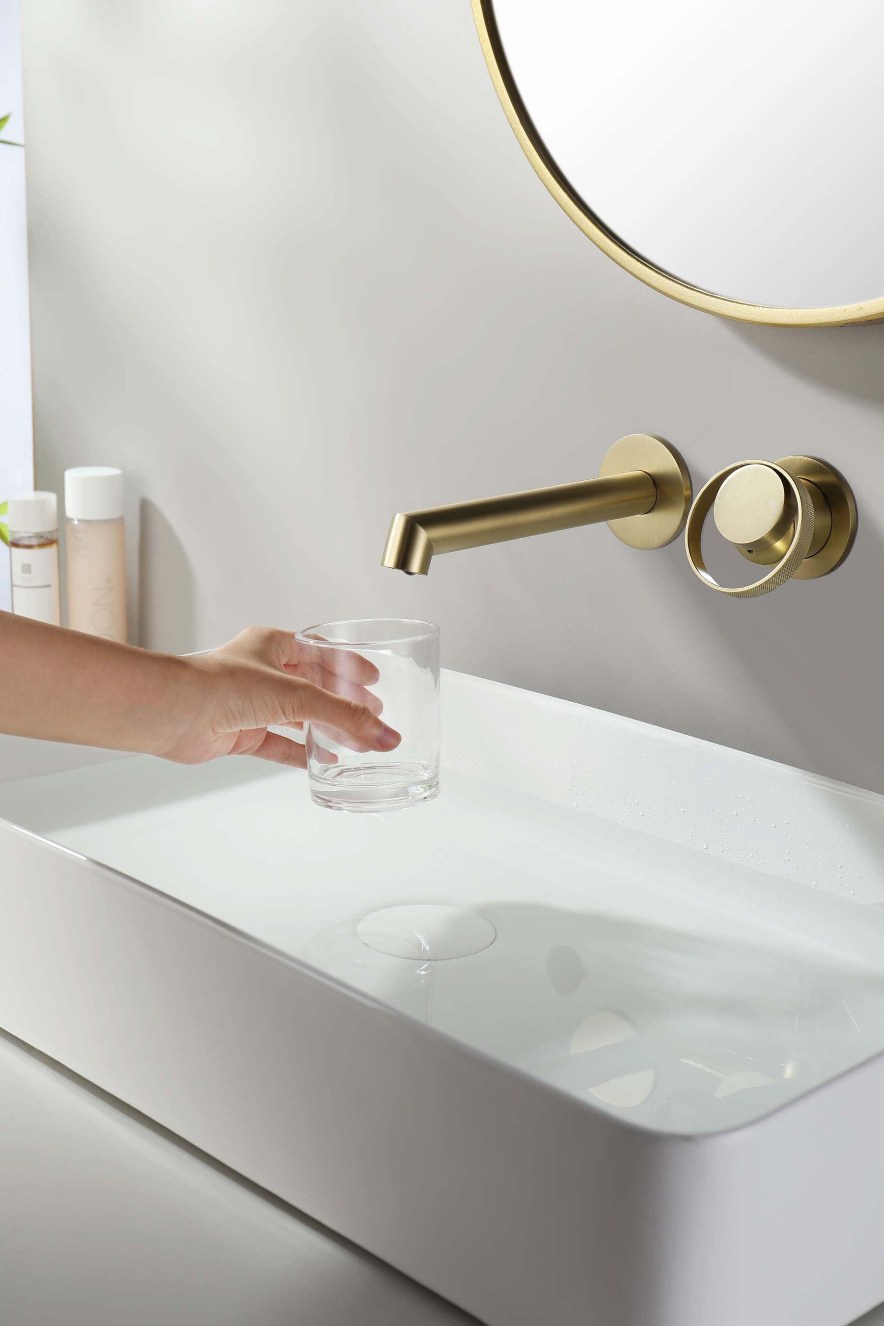 19144-S Встроенный смес для рак. (Мат. Золото) GANZER   (10/1шт) 