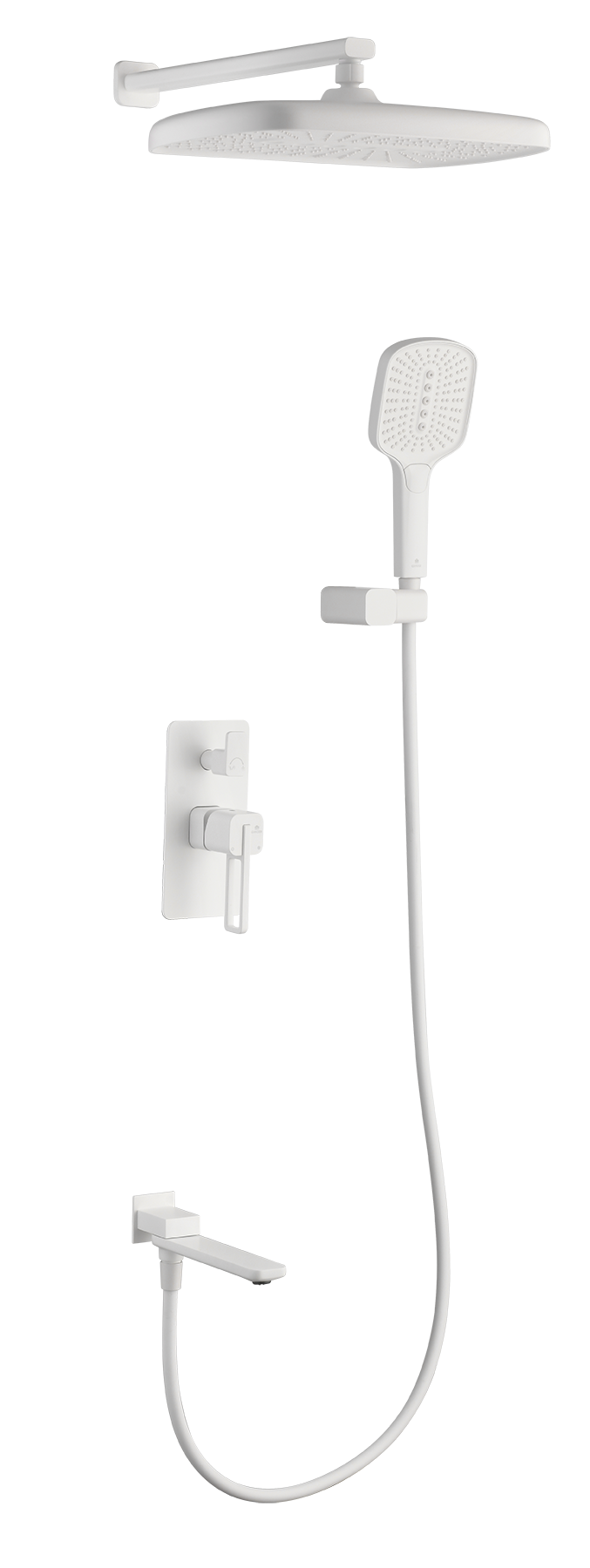 12165-F Смеситель встраиваемый для душа с 3-функ. (БЕЛЫЙ) GANZER (6/1шт)