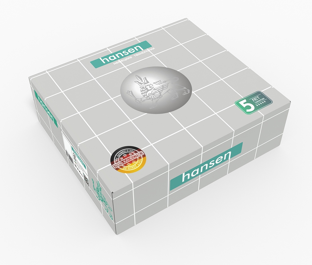 10018-C Смеситель для умывальника (ЧЕРНЫЙ) HANSEN  (10/1шт)