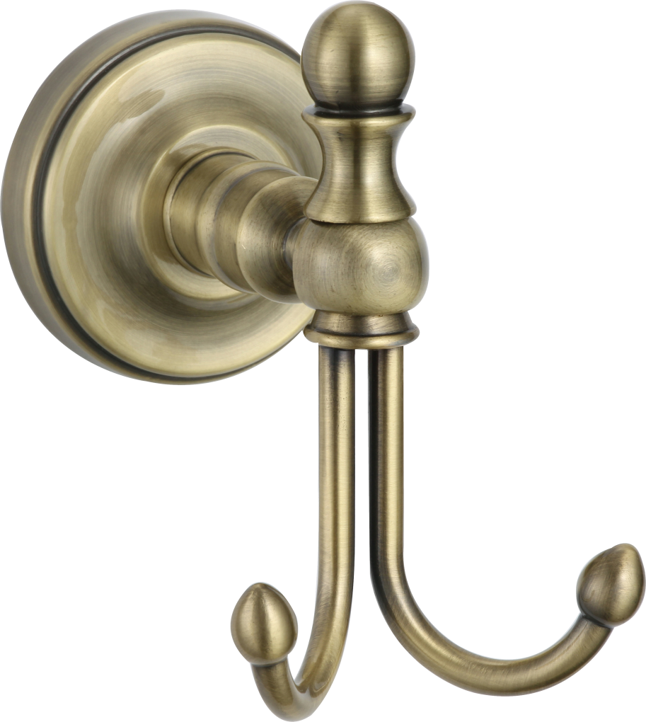 31052-D Крючок двойной (БРОНЗА) GANZER  (20/1шт)