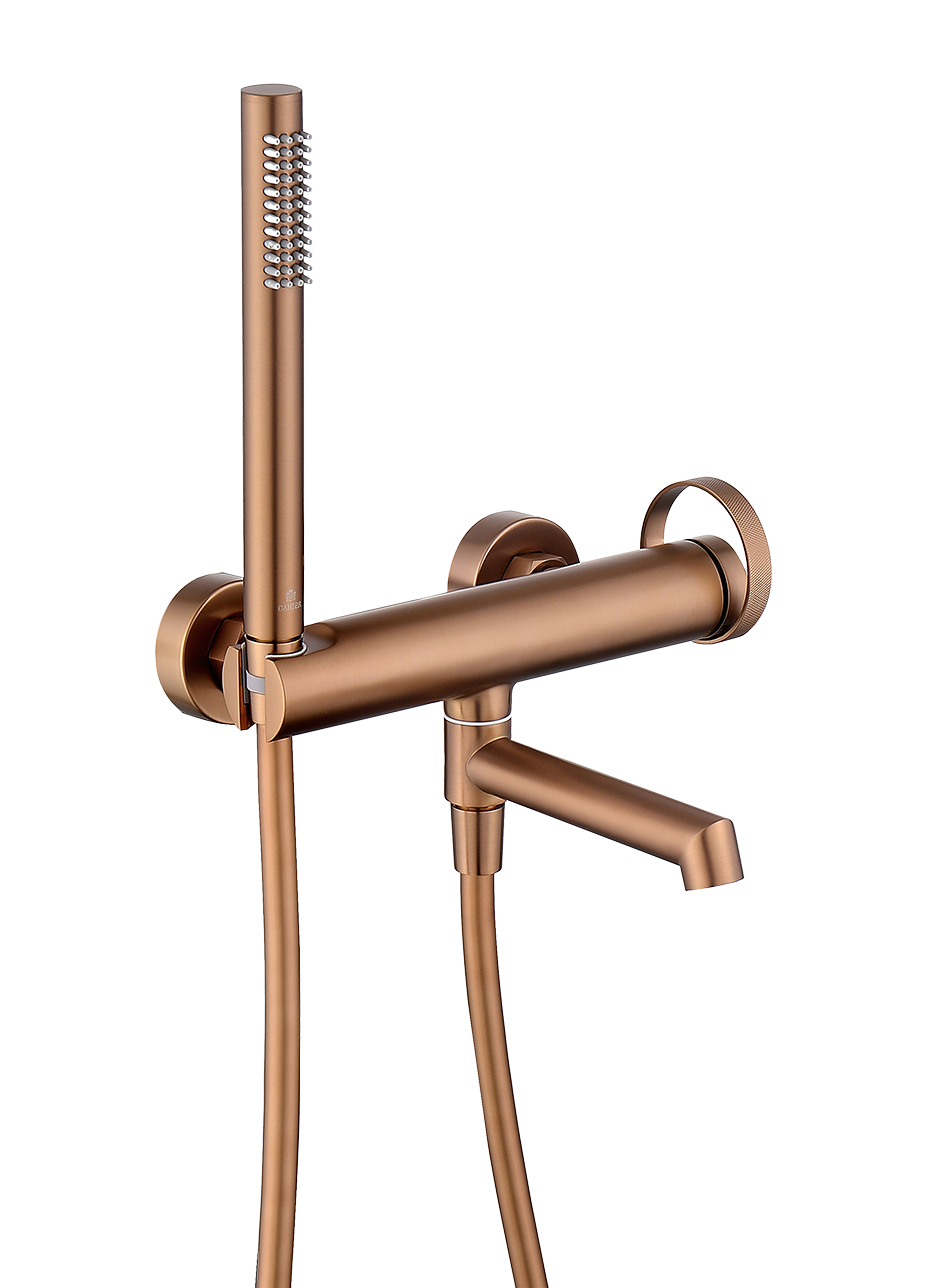 19132-R Смеситель од. для ванны кор. (Роз. Золото)  GANZER  (8/1шт)