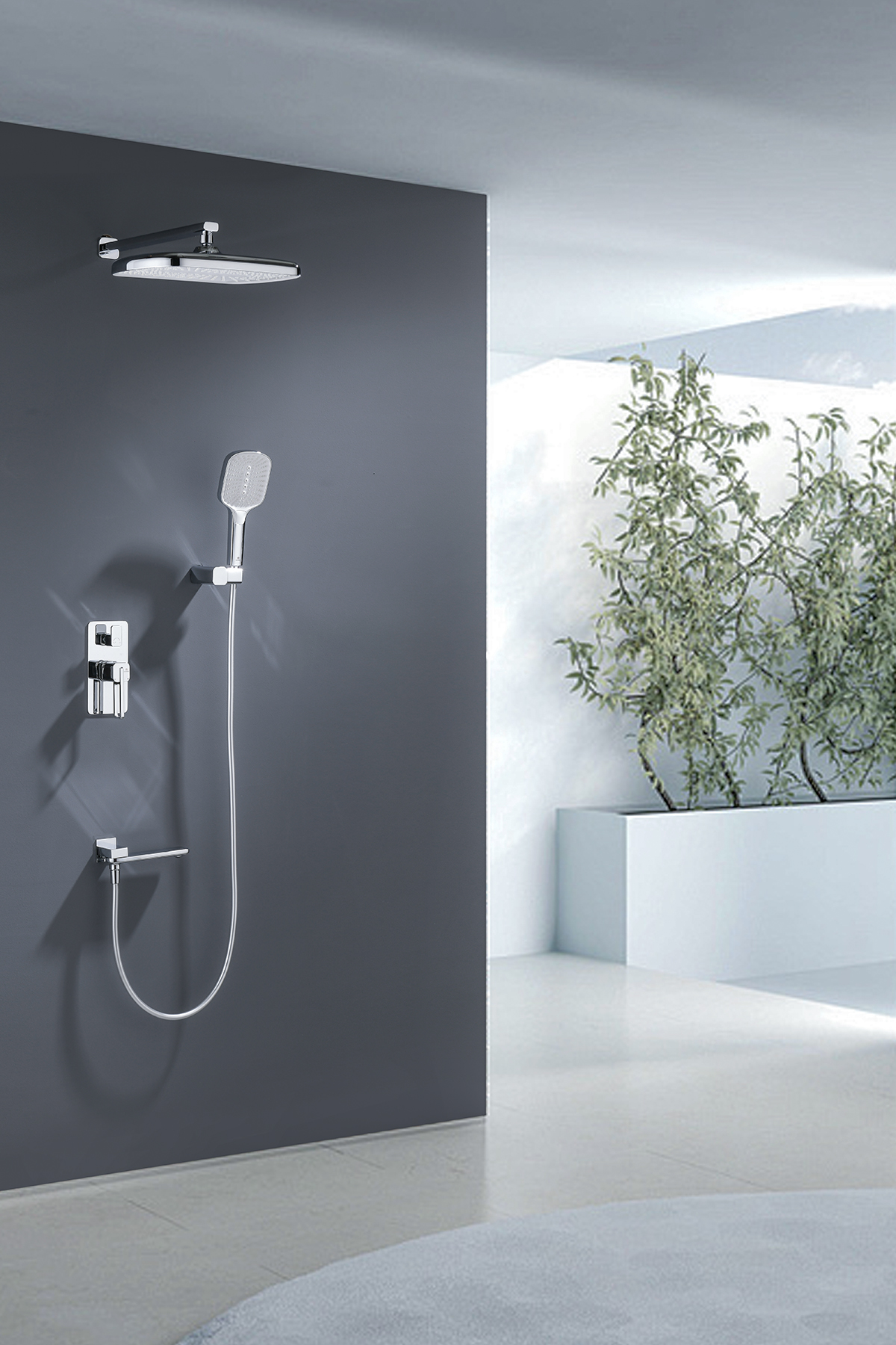 12165 Смеситель встраиваемый для душа с 3-функ. (ХРОМ) GANZER (6/1шт)