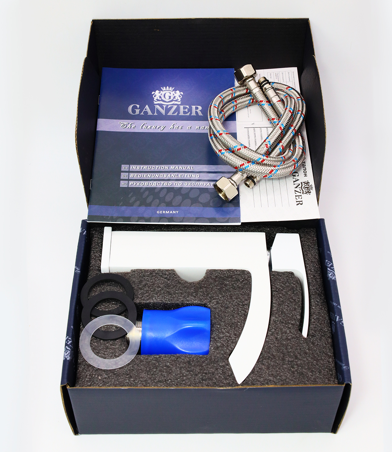 44011-F (25011-F) Смеситель для умывальника GANZER  (10/1шт) Л/К