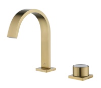 01111-S Смеситель на борт раковины (2-отв,Мат. Золото)  GANZER (10/1шт)