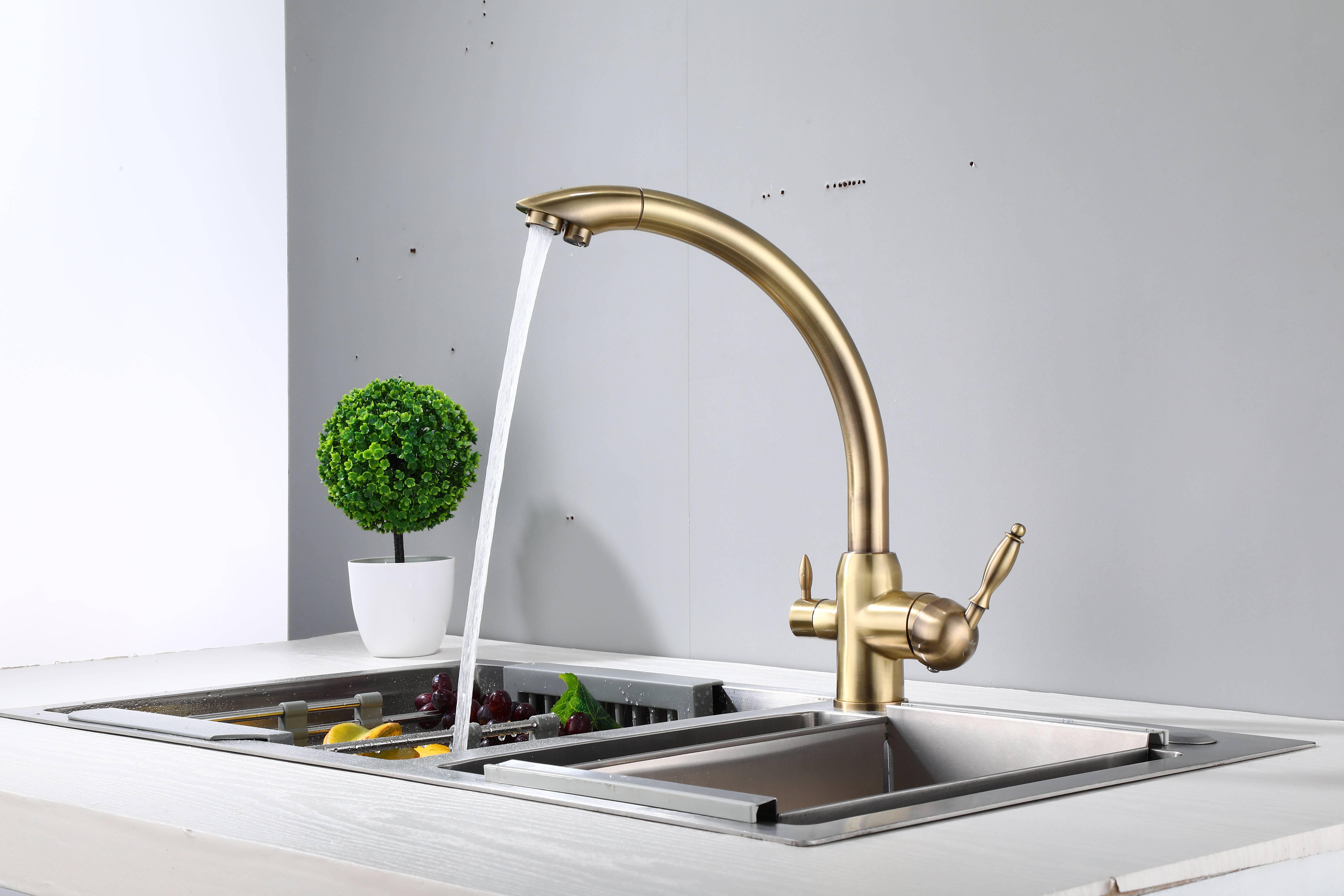 15083-D Смеситель  под. фильт.(БРОНЗА) HANSEN  (10/1шт)