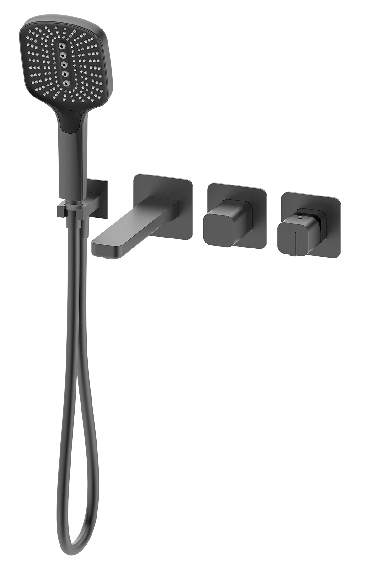 12134-Q Встроенный смес. для ванны  (ГРАФИТ) GANZER  (6/1шт)