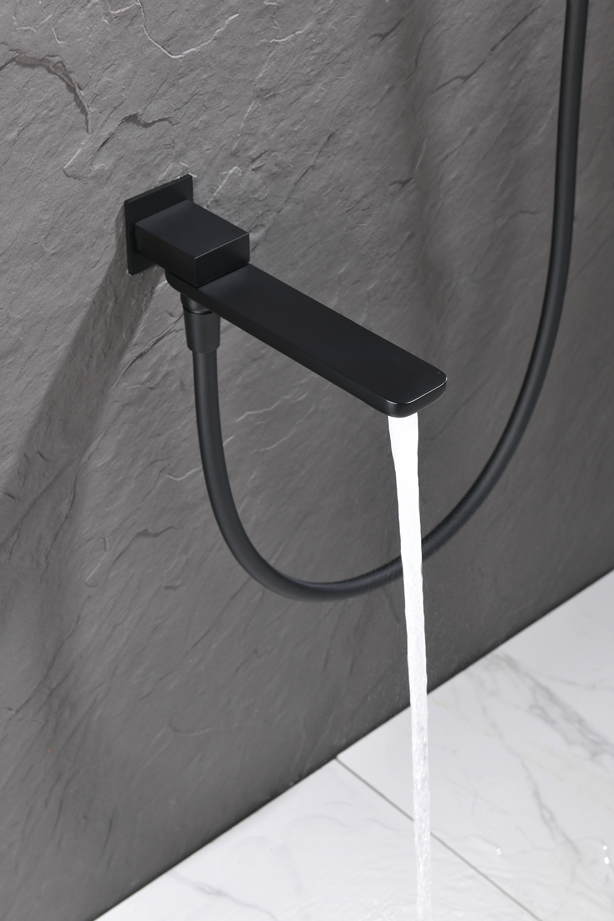 12165-C Смеситель встраиваемый для душа с 3-функ. (ЧЕРНЫЙ) GANZER (6/1шт)