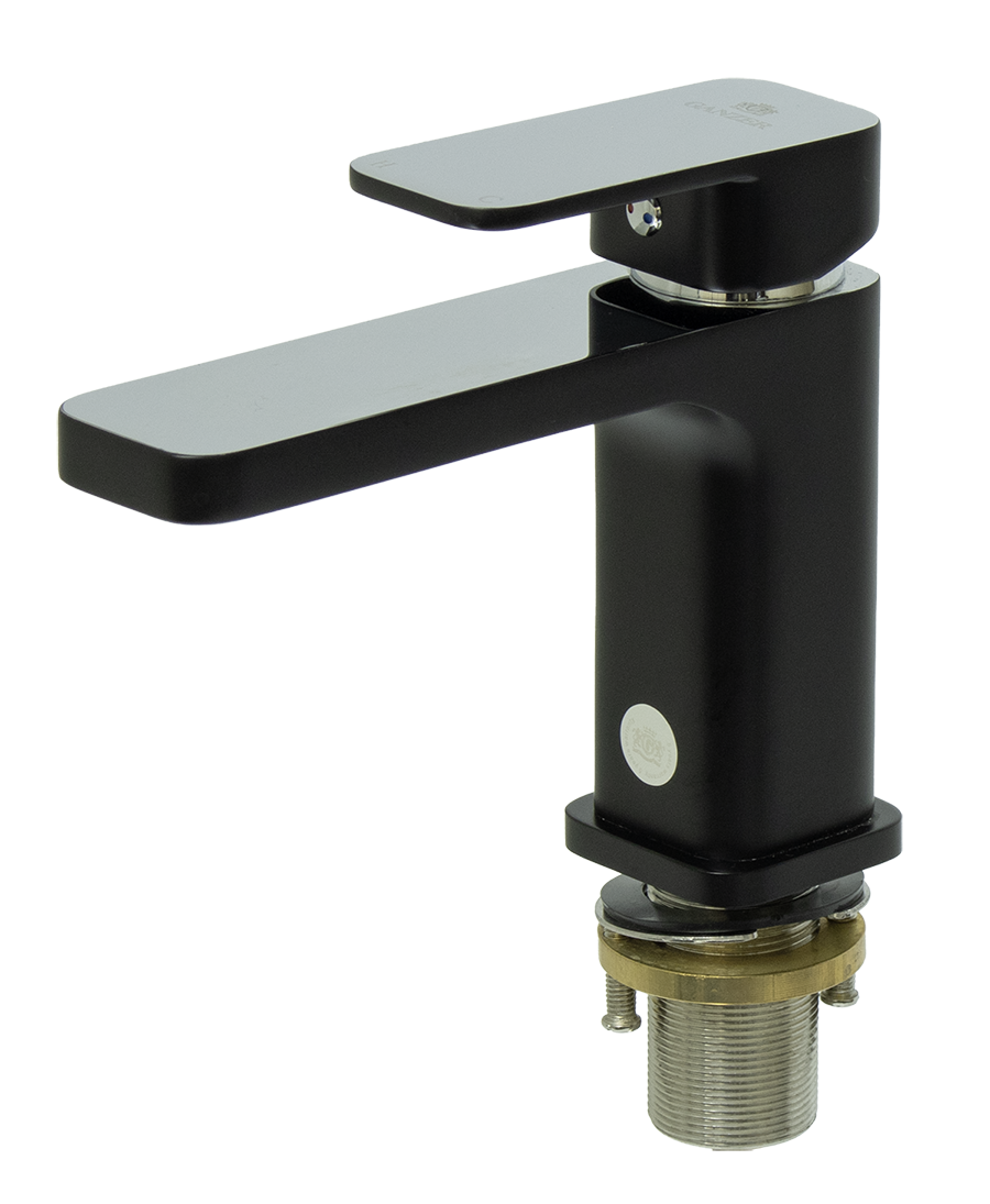 12014-C Смеситель для умывальника (ЧЕНЫЙ) "GANZER"  Л/К